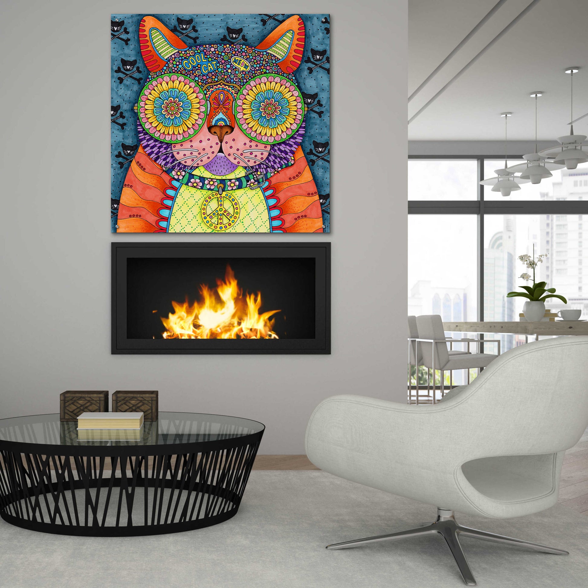 Epic Art 'Irresistible Animals 8 ' by Hello Angel, Acrylic Glass Wall Art,36x36