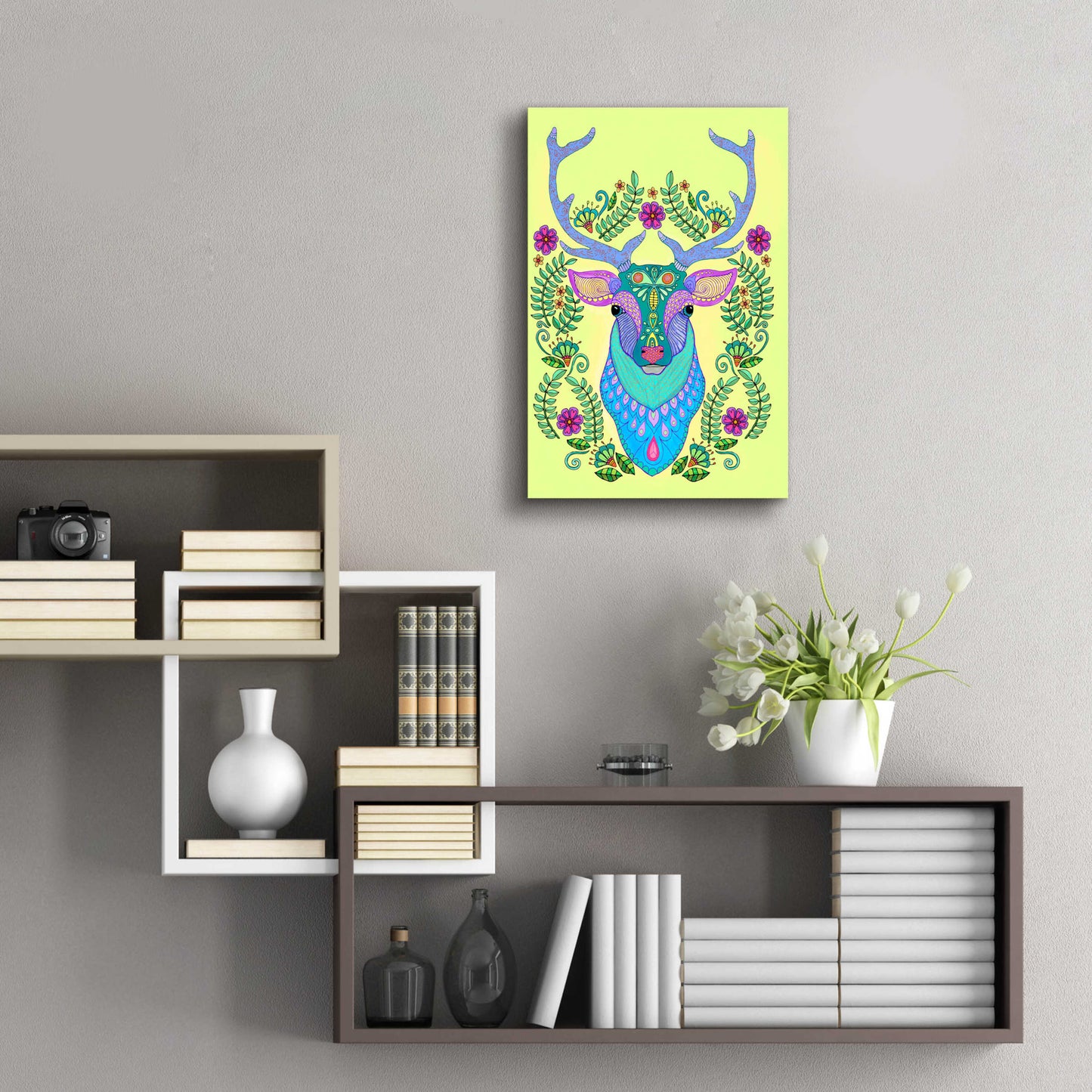 Epic Art 'Animals 19 color' by Hello Angel, Acrylic Glass Wall Art,16x24