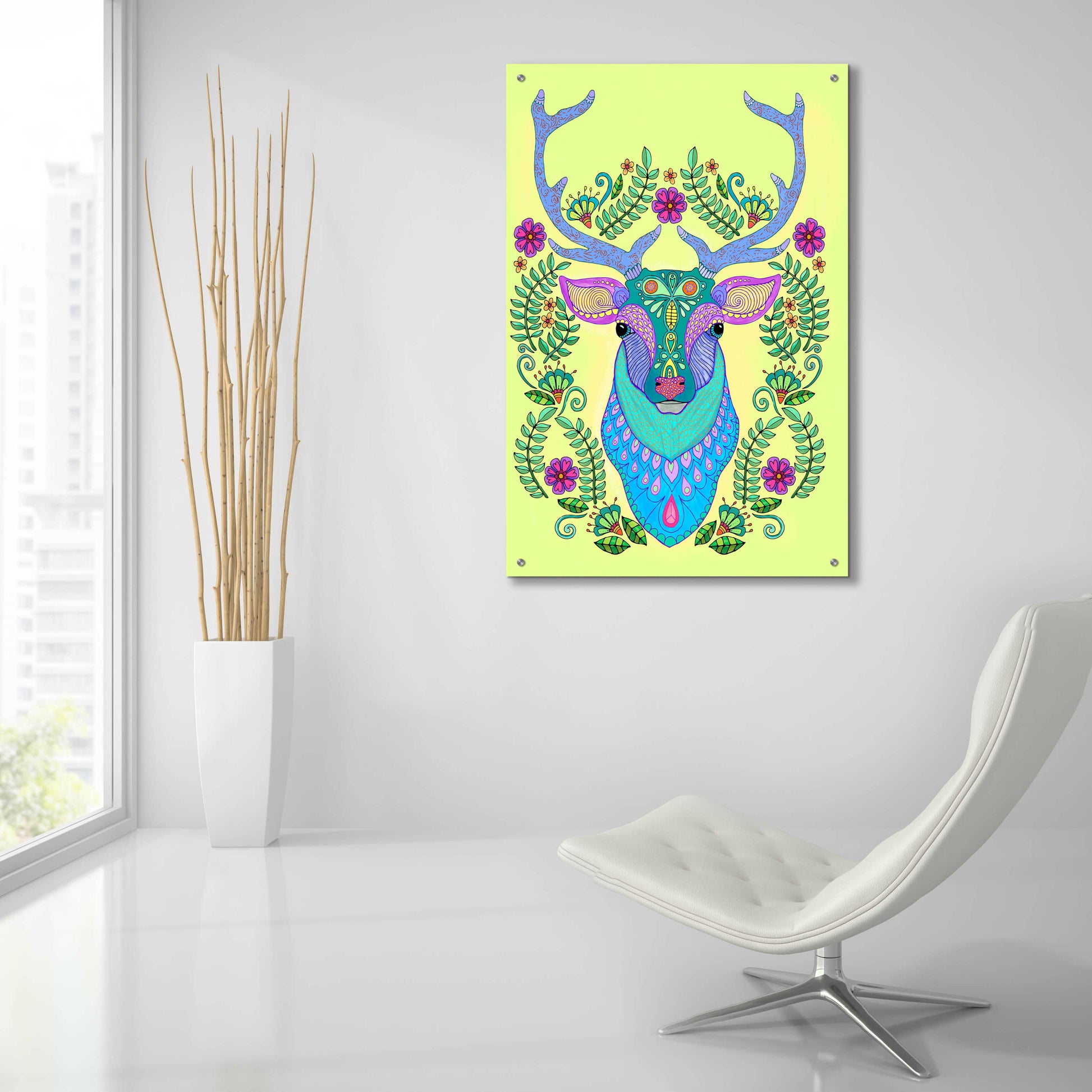 Epic Art 'Animals 19 color' by Hello Angel, Acrylic Glass Wall Art,24x36