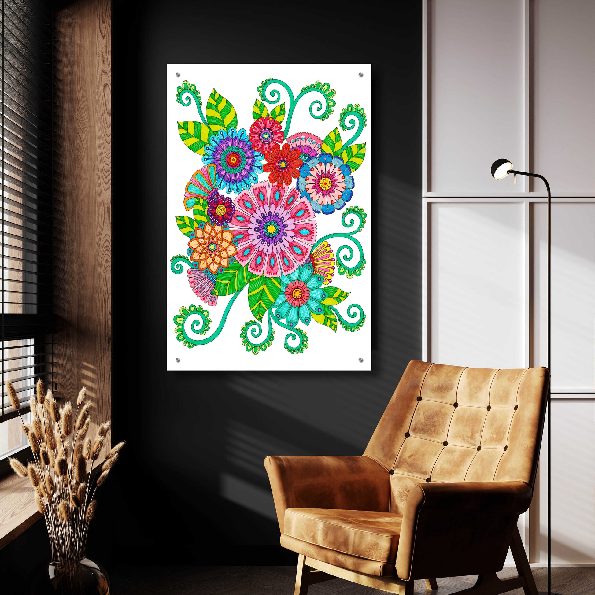 Epic Art 'Big Beautiful Blossoms 16' by Hello Angel, Acrylic Glass Wall Art,24x36