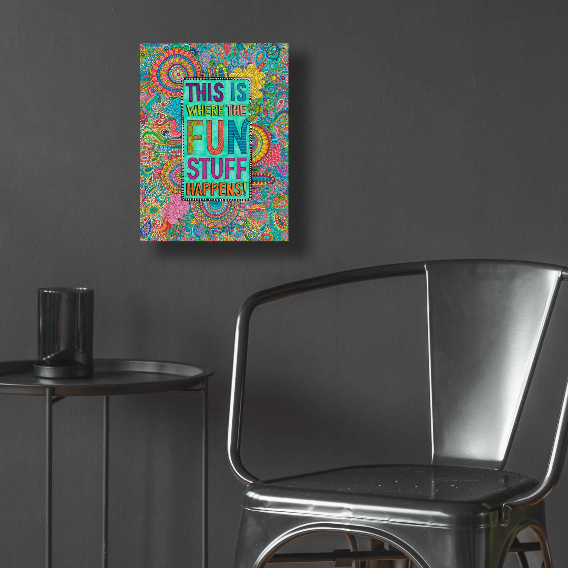 Epic Art 'This is Where the Fun Stuff Happens' by Hello Angel, Acrylic Glass Wall Art,12x16