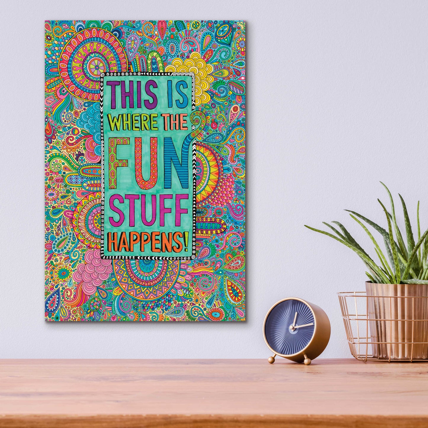 Epic Art 'This is Where the Fun Stuff Happens' by Hello Angel, Acrylic Glass Wall Art,12x16