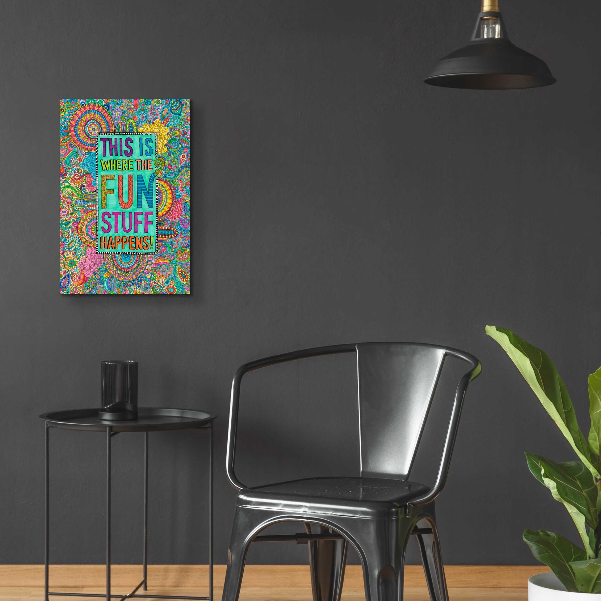 Epic Art 'This is Where the Fun Stuff Happens' by Hello Angel, Acrylic Glass Wall Art,16x24