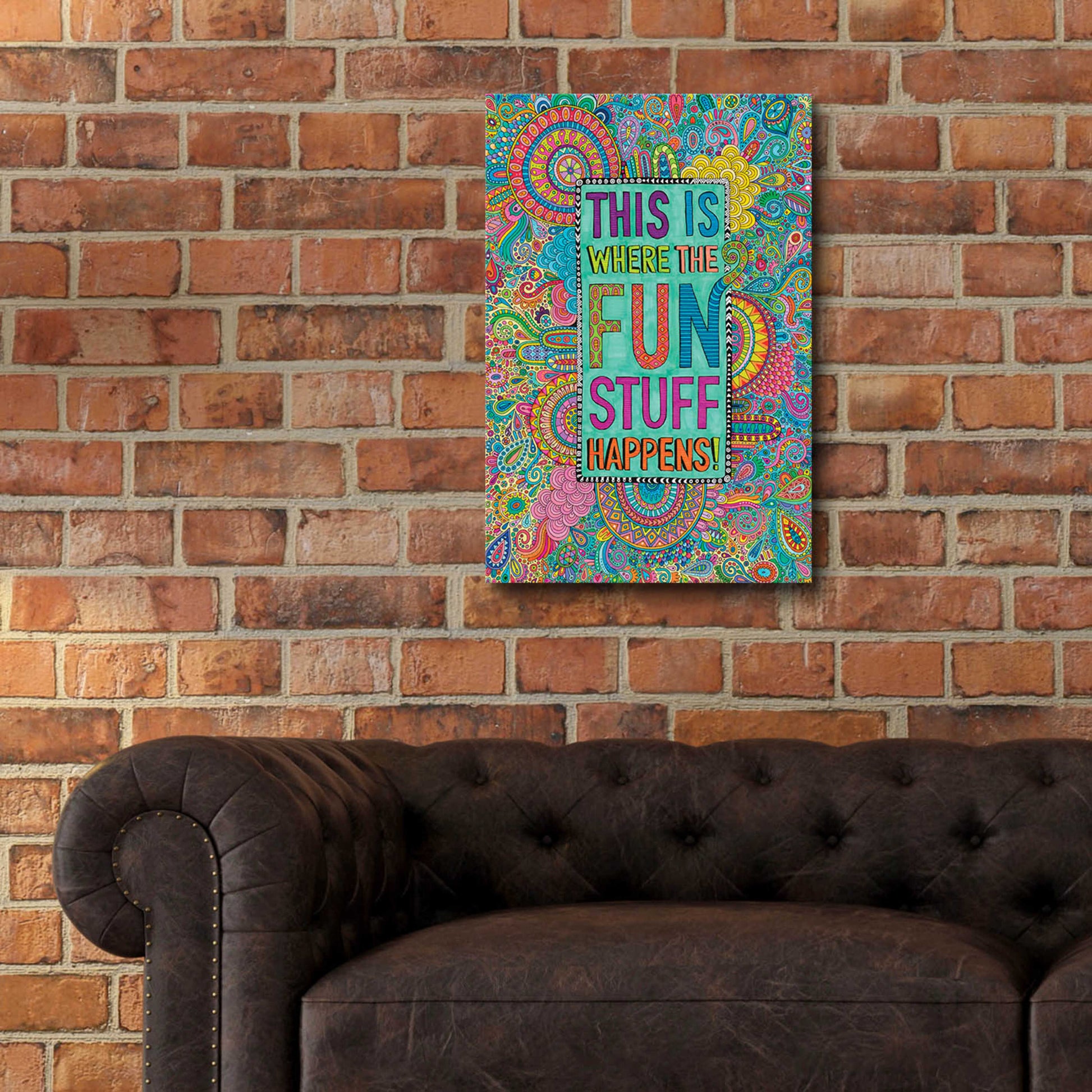 Epic Art 'This is Where the Fun Stuff Happens' by Hello Angel, Acrylic Glass Wall Art,16x24