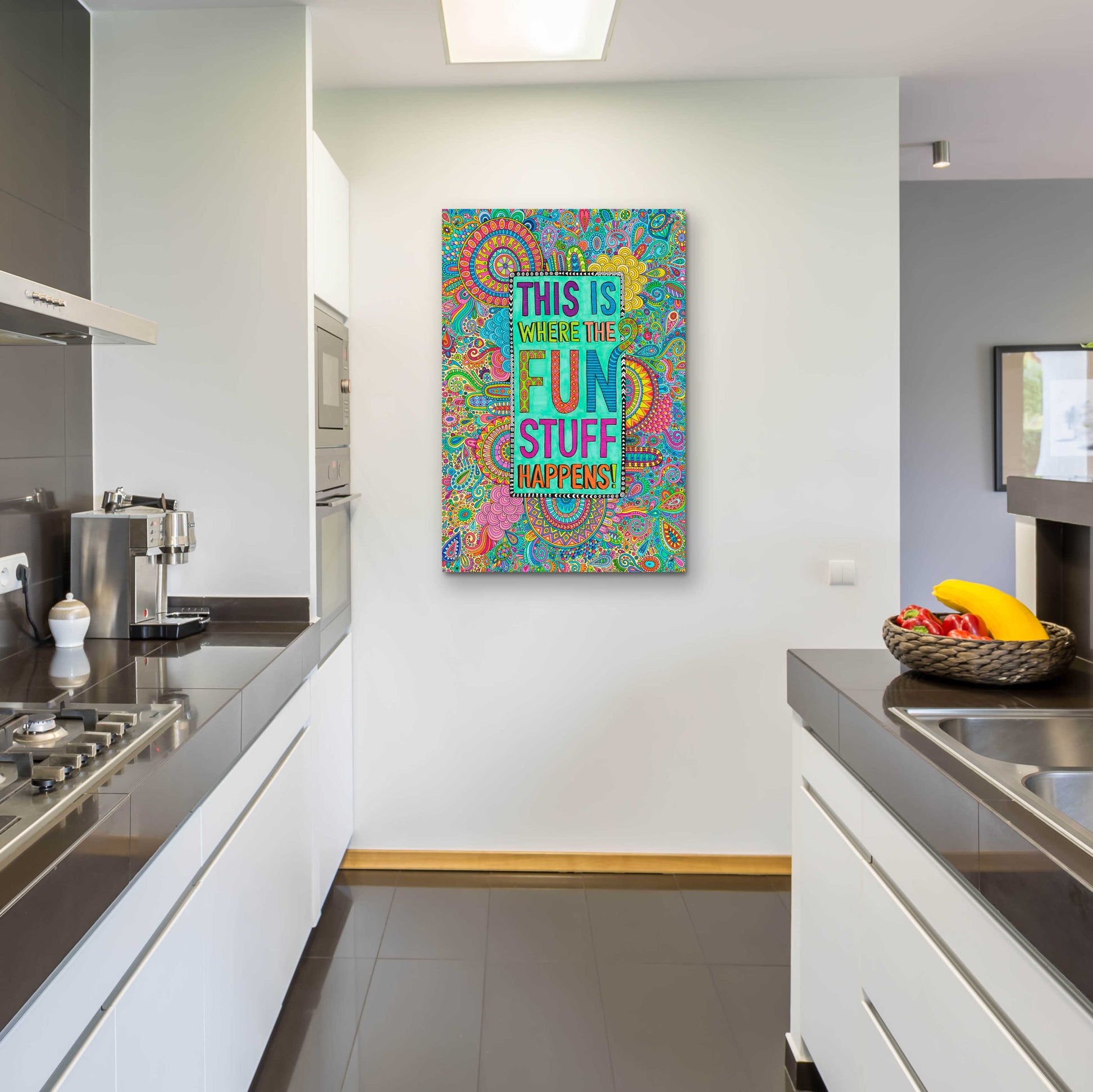 Epic Art 'This is Where the Fun Stuff Happens' by Hello Angel, Acrylic Glass Wall Art,24x36