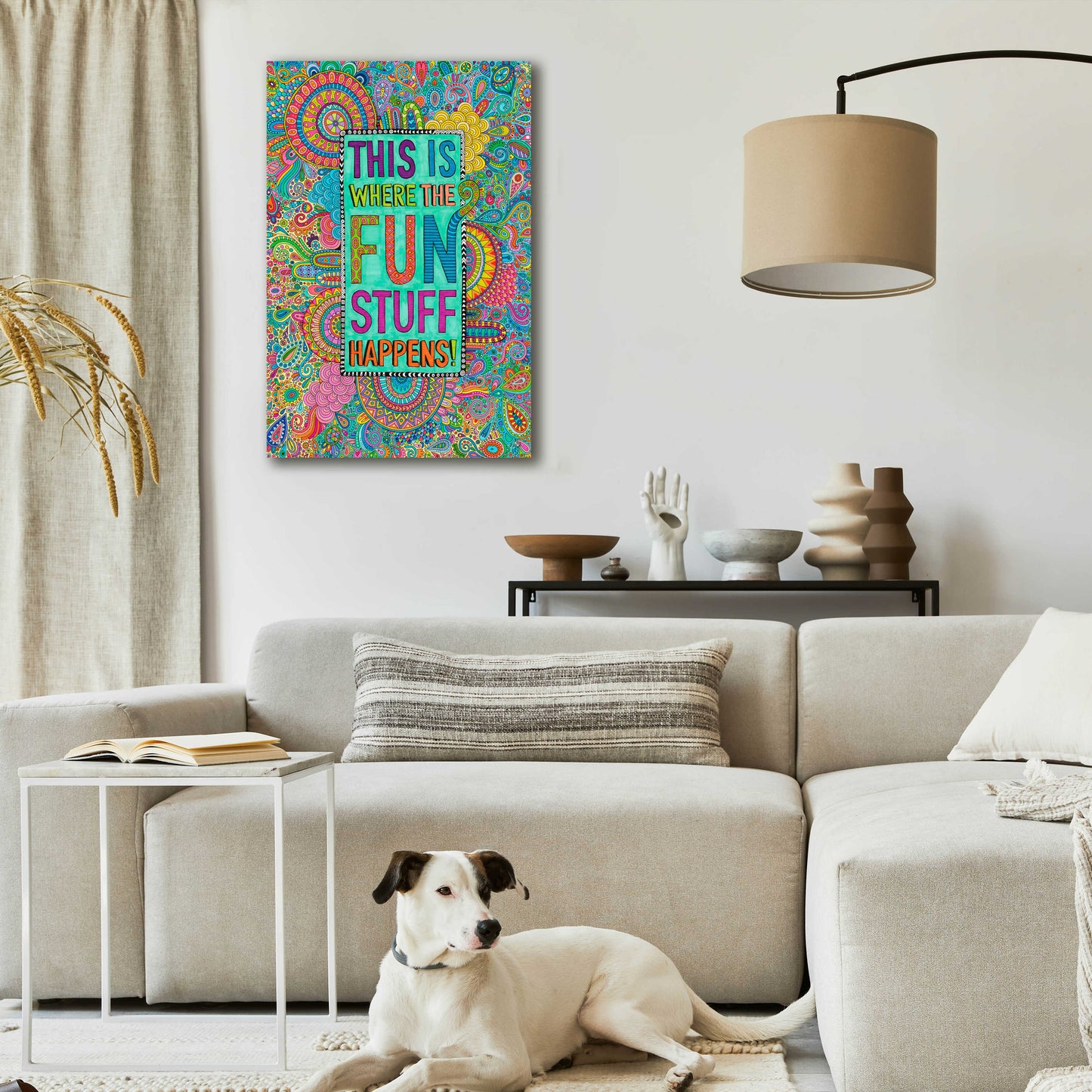 Epic Art 'This is Where the Fun Stuff Happens' by Hello Angel, Acrylic Glass Wall Art,24x36