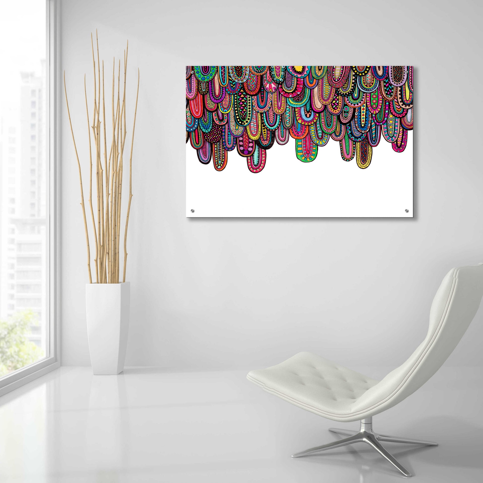 Epic Art 'Drips' by Hello Angel, Acrylic Glass Wall Art,36x24