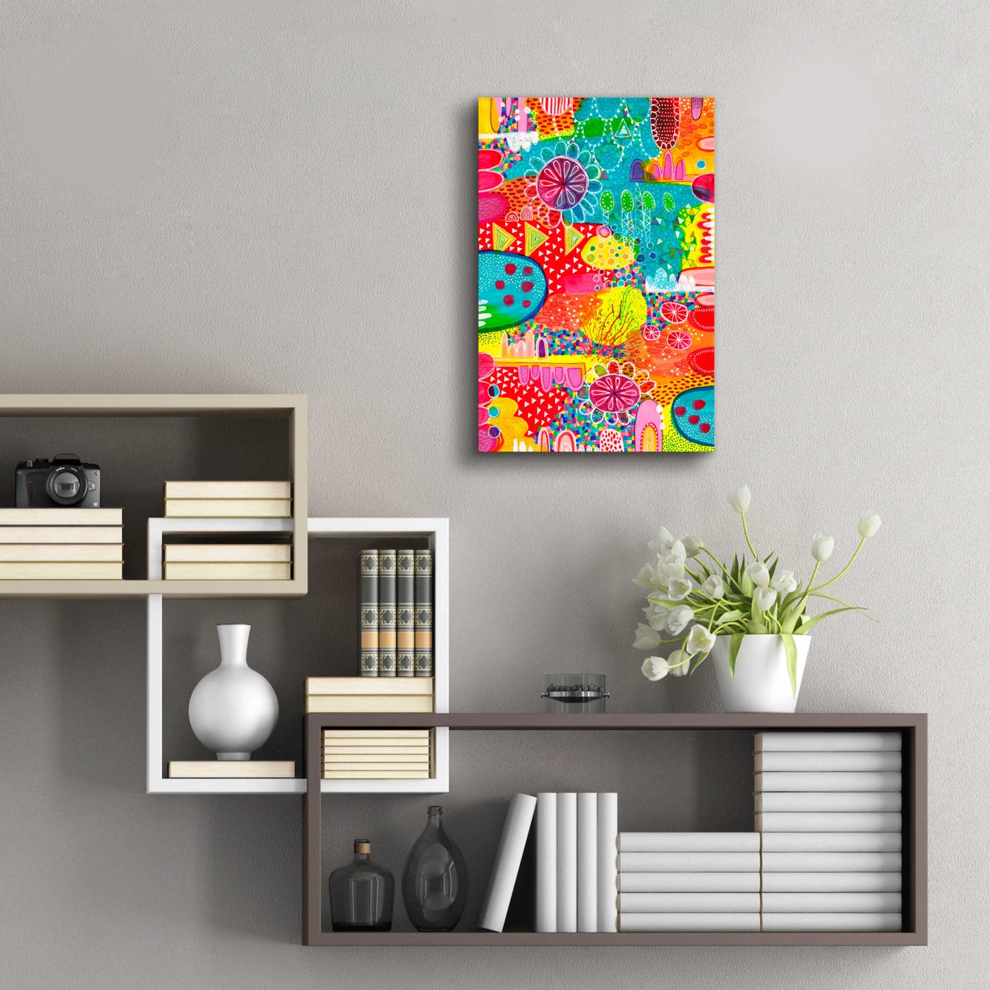 Epic Art 'Sunshine and Lollipops' by Hello Angel, Acrylic Glass Wall Art,16x24