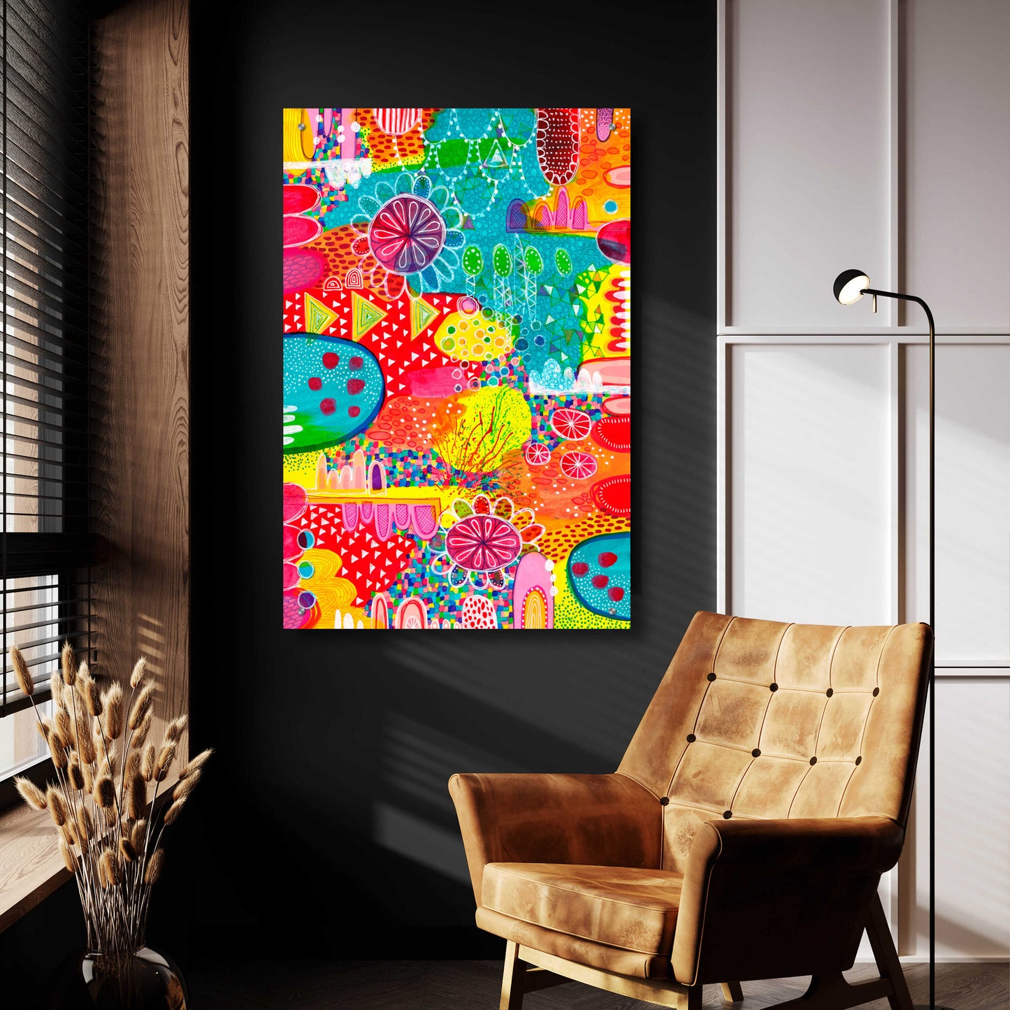 Epic Art 'Sunshine and Lollipops' by Hello Angel, Acrylic Glass Wall Art,24x36