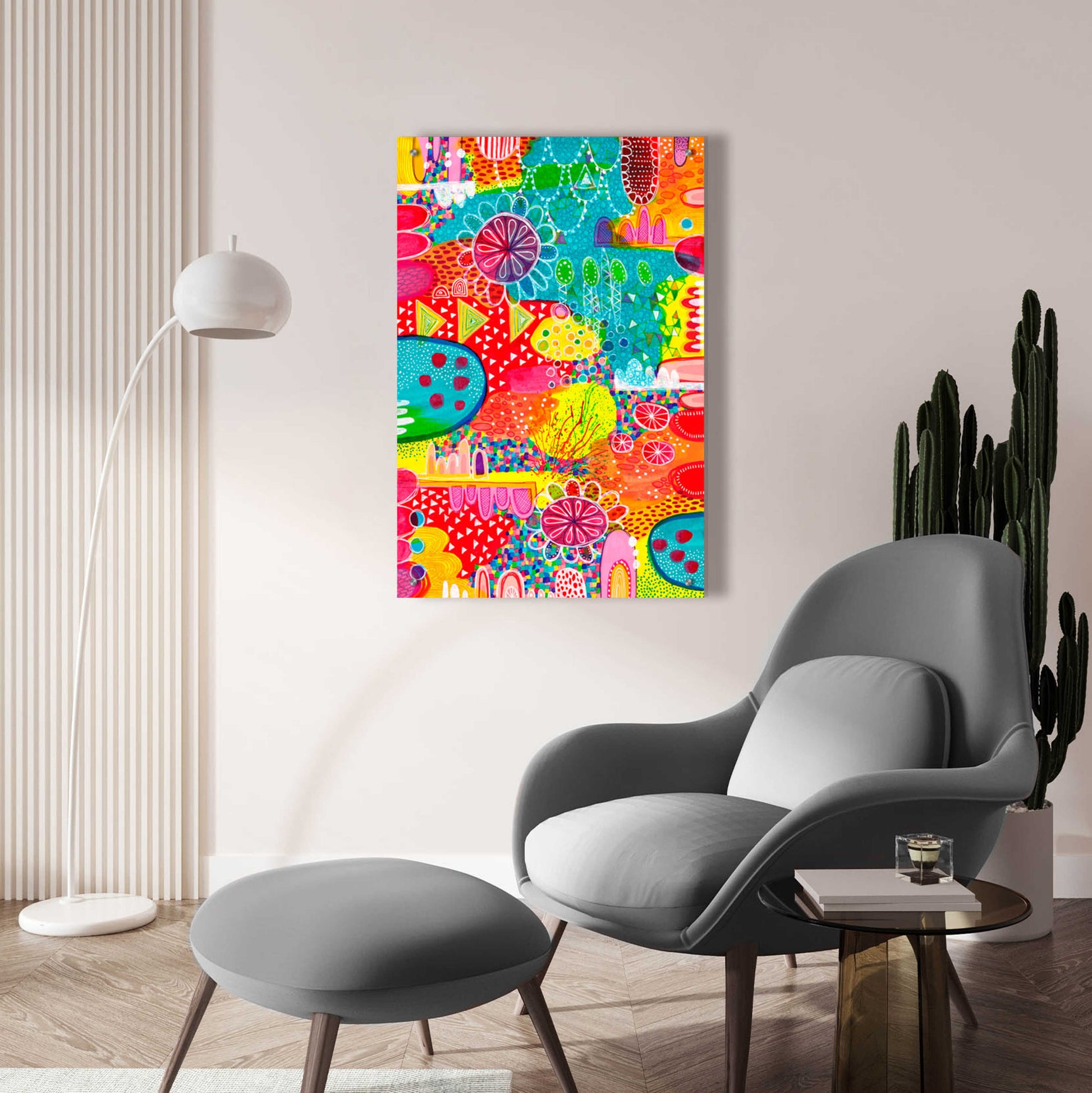 Epic Art 'Sunshine and Lollipops' by Hello Angel, Acrylic Glass Wall Art,24x36