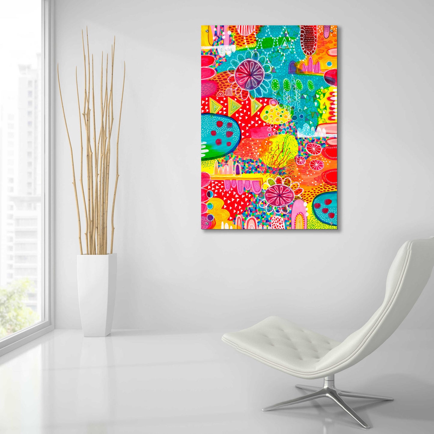 Epic Art 'Sunshine and Lollipops' by Hello Angel, Acrylic Glass Wall Art,24x36