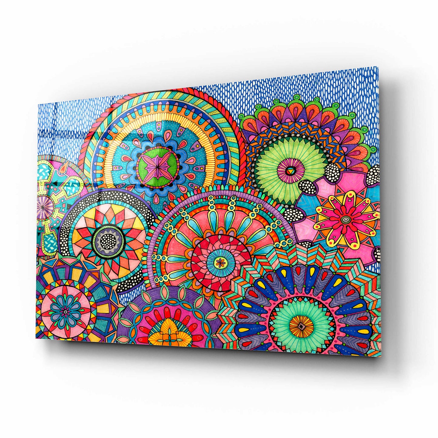 Epic Art 'Mandala Parade' by Hello Angel, Acrylic Glass Wall Art,16x12