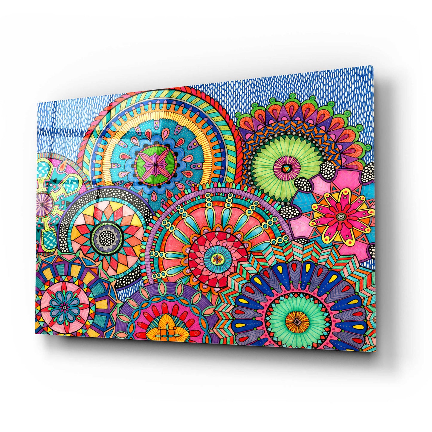 Epic Art 'Mandala Parade' by Hello Angel, Acrylic Glass Wall Art,24x16