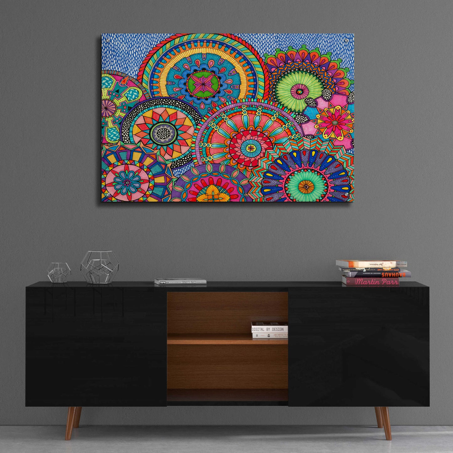 Epic Art 'Mandala Parade' by Hello Angel, Acrylic Glass Wall Art,36x24