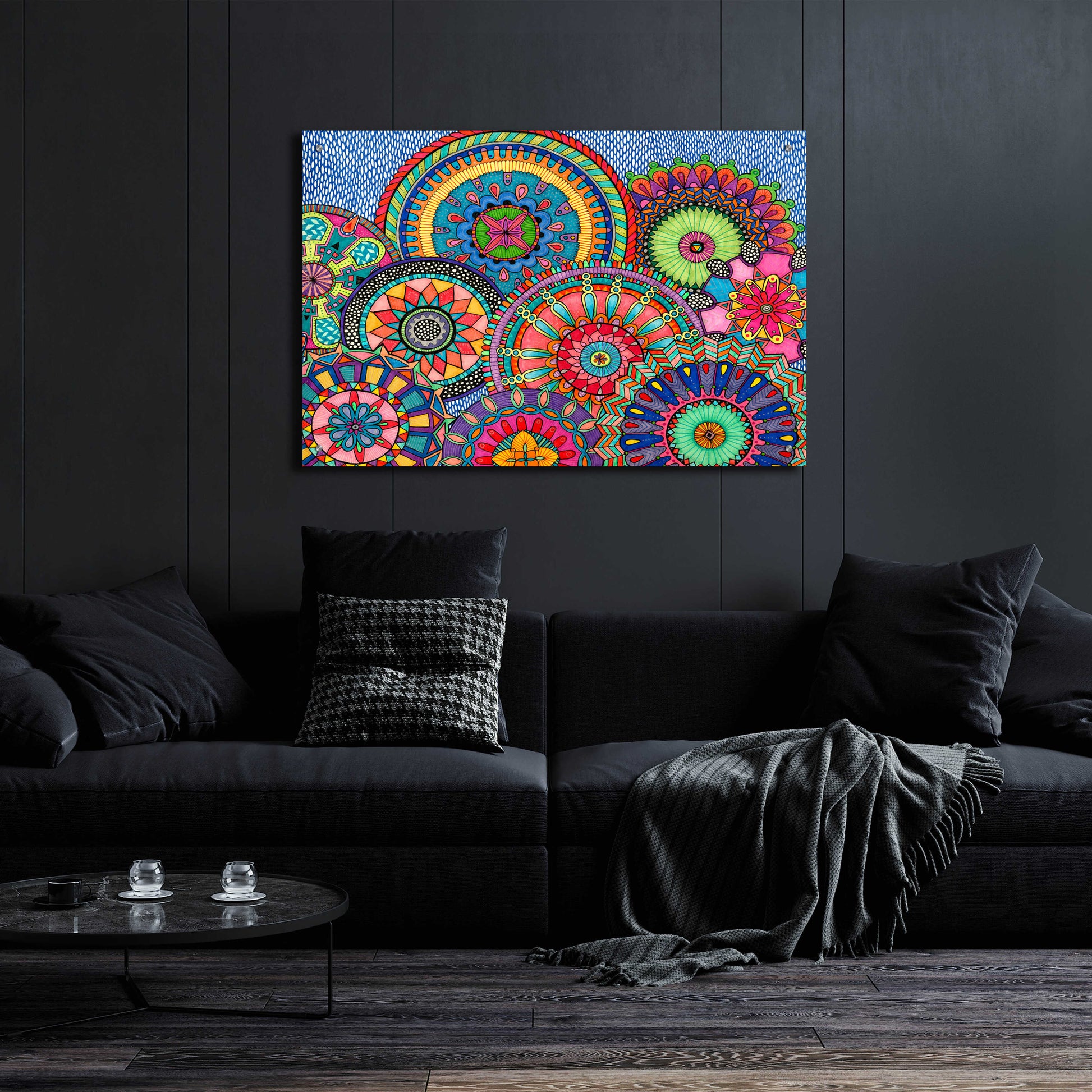 Epic Art 'Mandala Parade' by Hello Angel, Acrylic Glass Wall Art,36x24