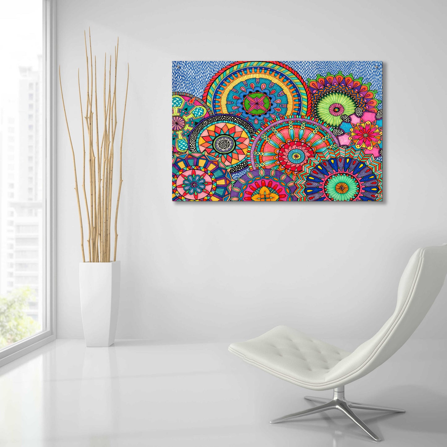 Epic Art 'Mandala Parade' by Hello Angel, Acrylic Glass Wall Art,36x24