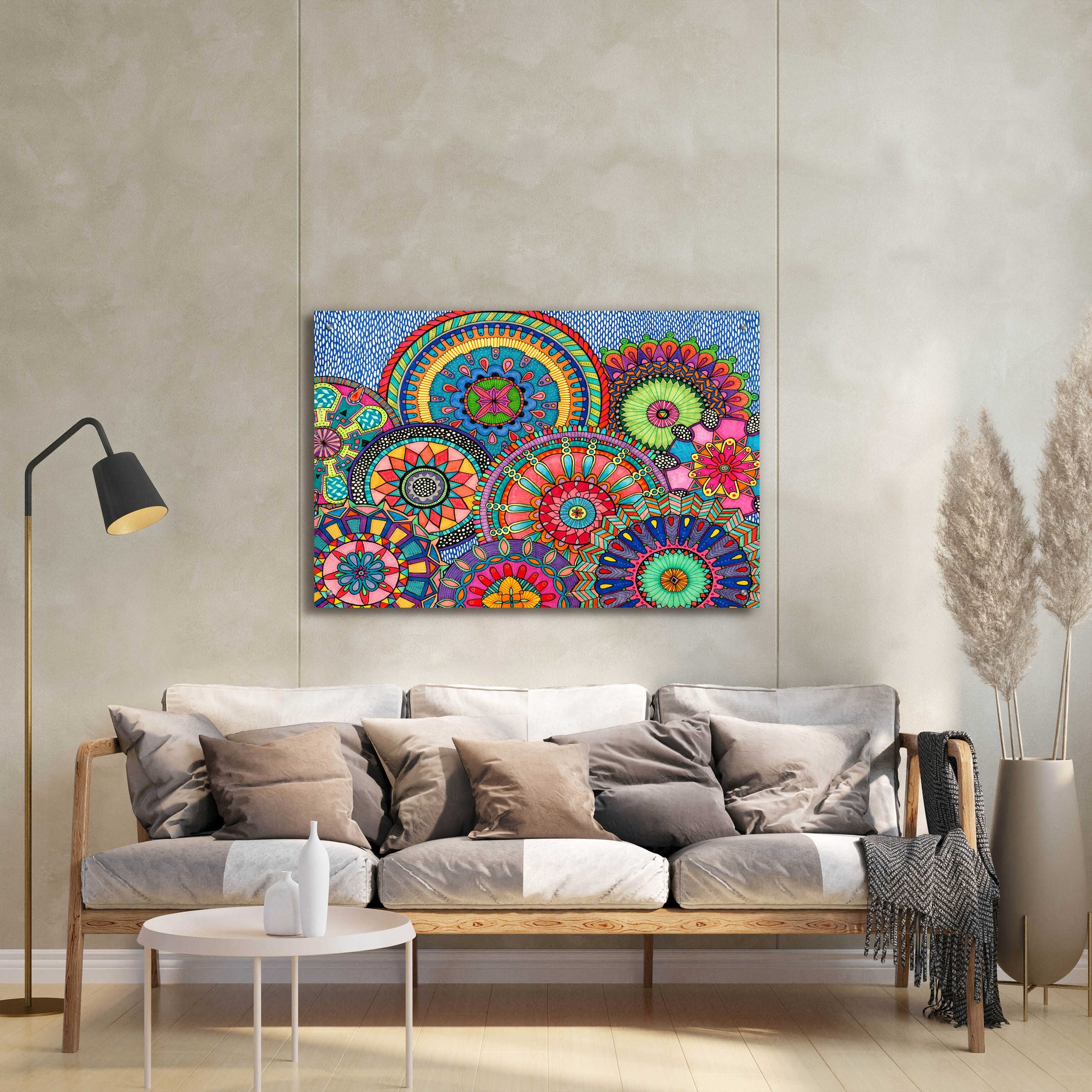 Epic Art 'Mandala Parade' by Hello Angel, Acrylic Glass Wall Art,36x24