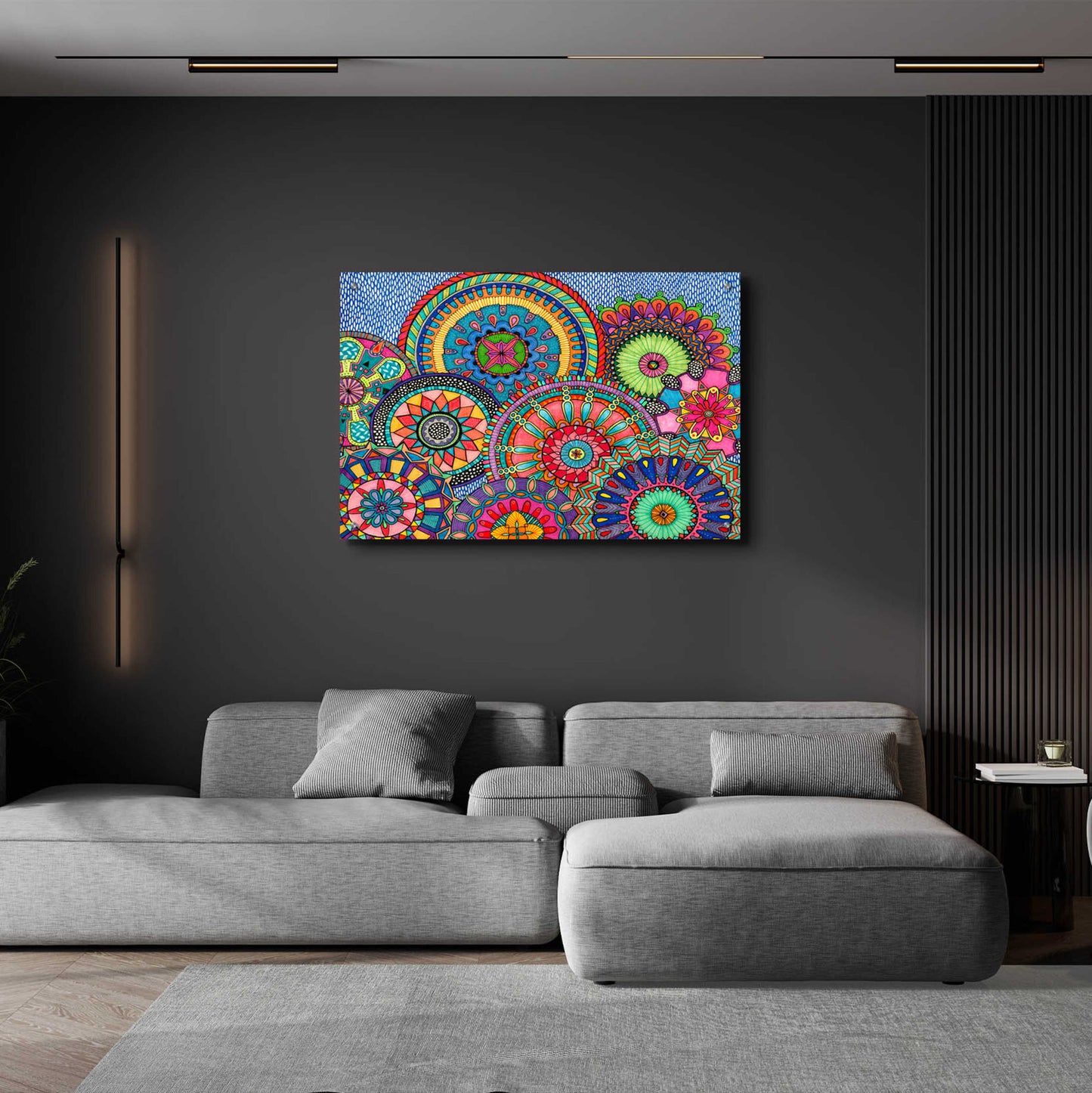 Epic Art 'Mandala Parade' by Hello Angel, Acrylic Glass Wall Art,36x24