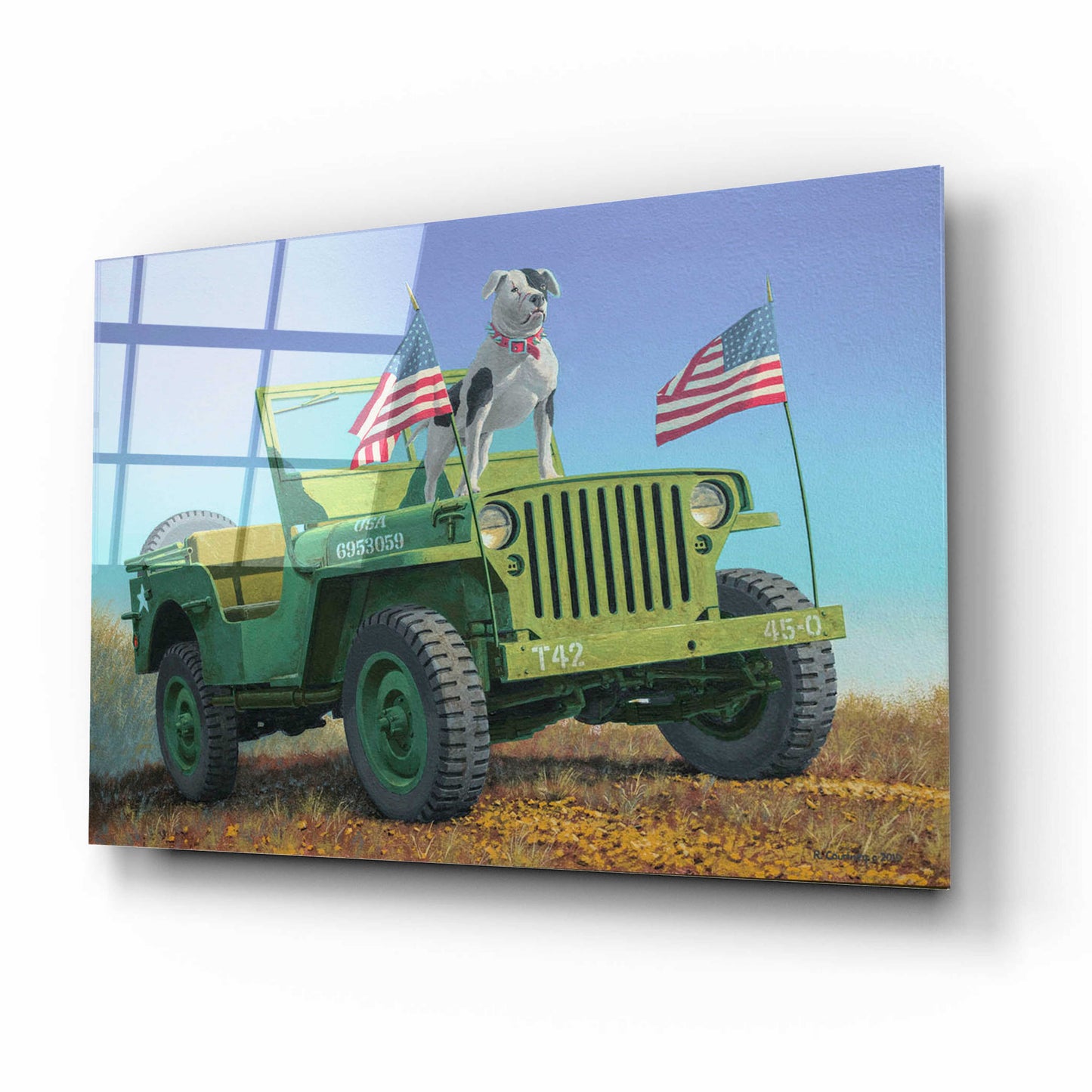 Epic Art 'The Veteran' by Richard Courtney, Acrylic Glass Wall Art,16x12