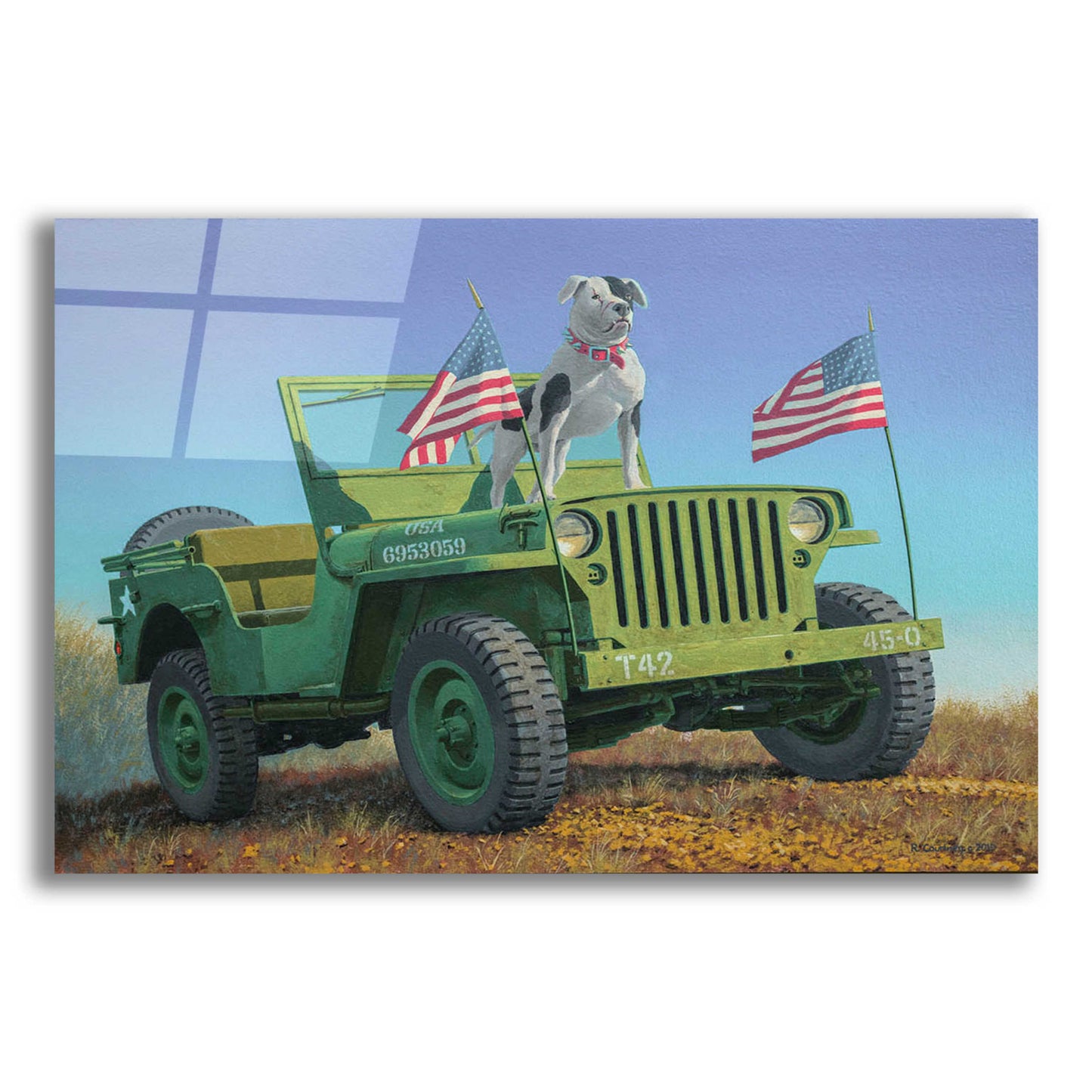 Epic Art 'The Veteran' by Richard Courtney, Acrylic Glass Wall Art,24x16