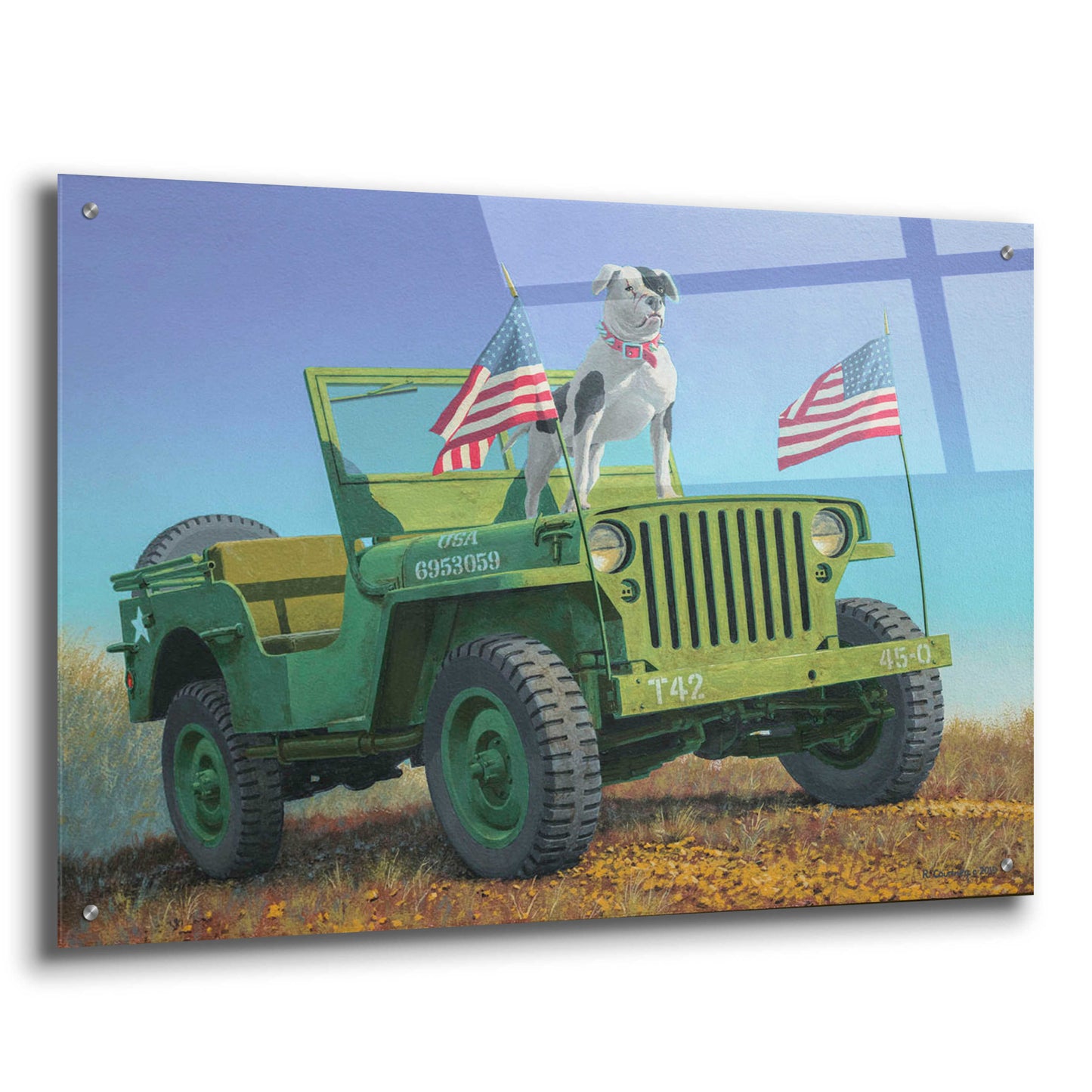 Epic Art 'The Veteran' by Richard Courtney, Acrylic Glass Wall Art,36x24