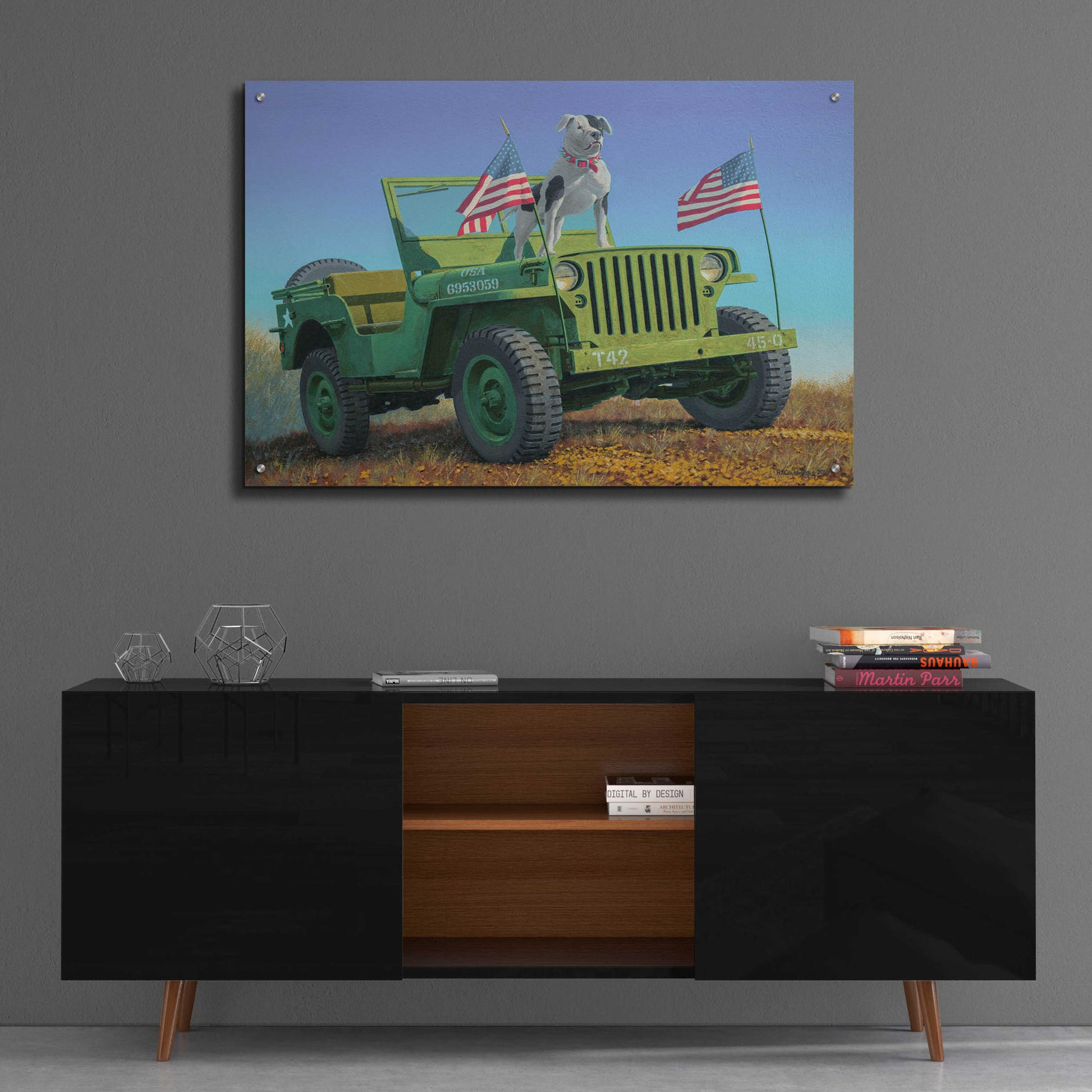 Epic Art 'The Veteran' by Richard Courtney, Acrylic Glass Wall Art,36x24