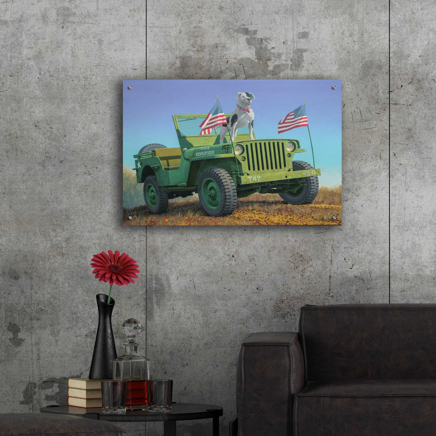 Epic Art 'The Veteran' by Richard Courtney, Acrylic Glass Wall Art,36x24