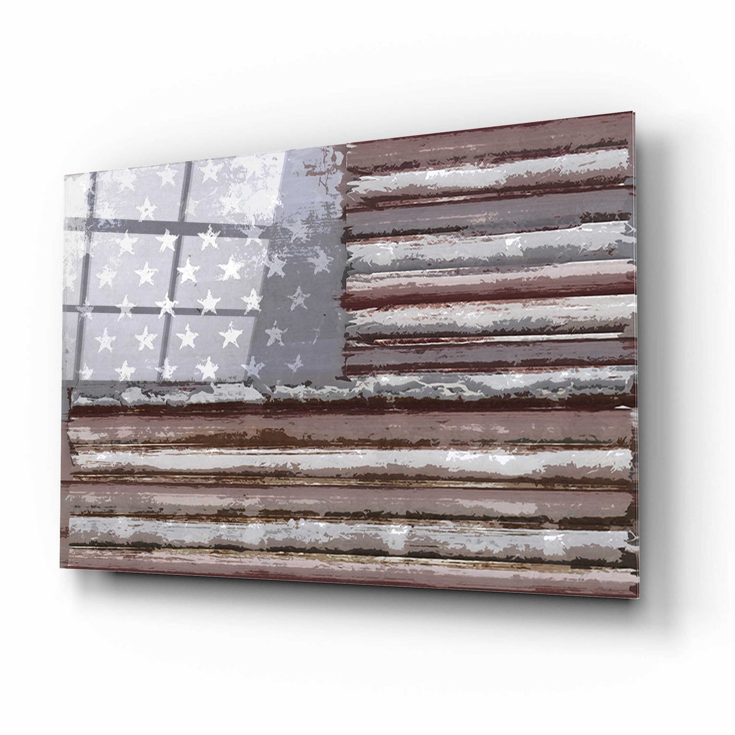 Epic Art 'Rusty Flag' by Karen Smith, Acrylic Glass Wall Art,16x12