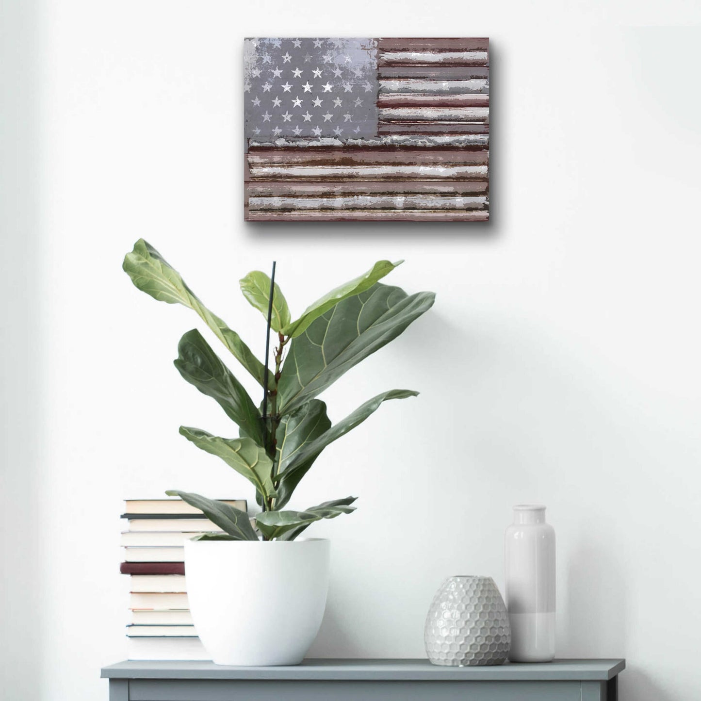 Epic Art 'Rusty Flag' by Karen Smith, Acrylic Glass Wall Art,16x12