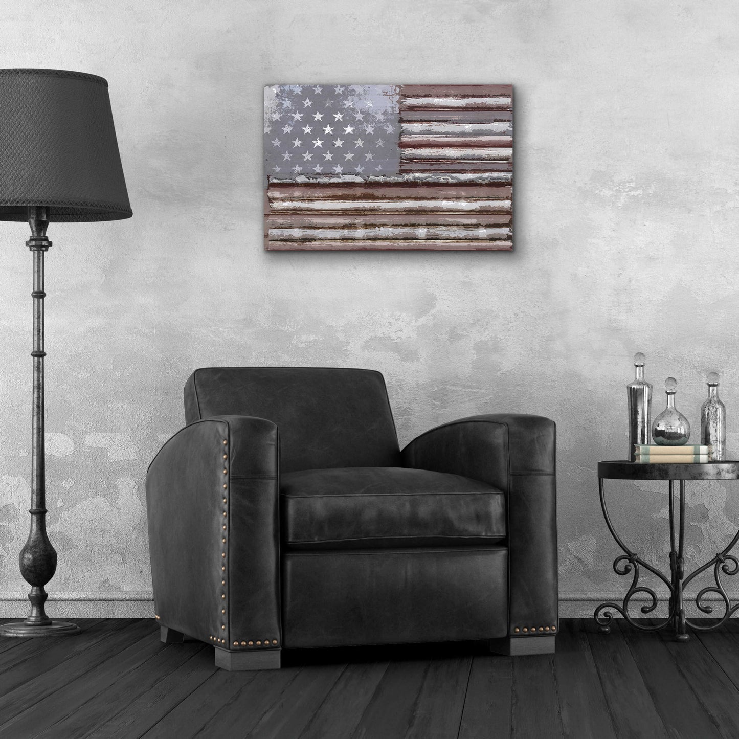 Epic Art 'Rusty Flag' by Karen Smith, Acrylic Glass Wall Art,24x16