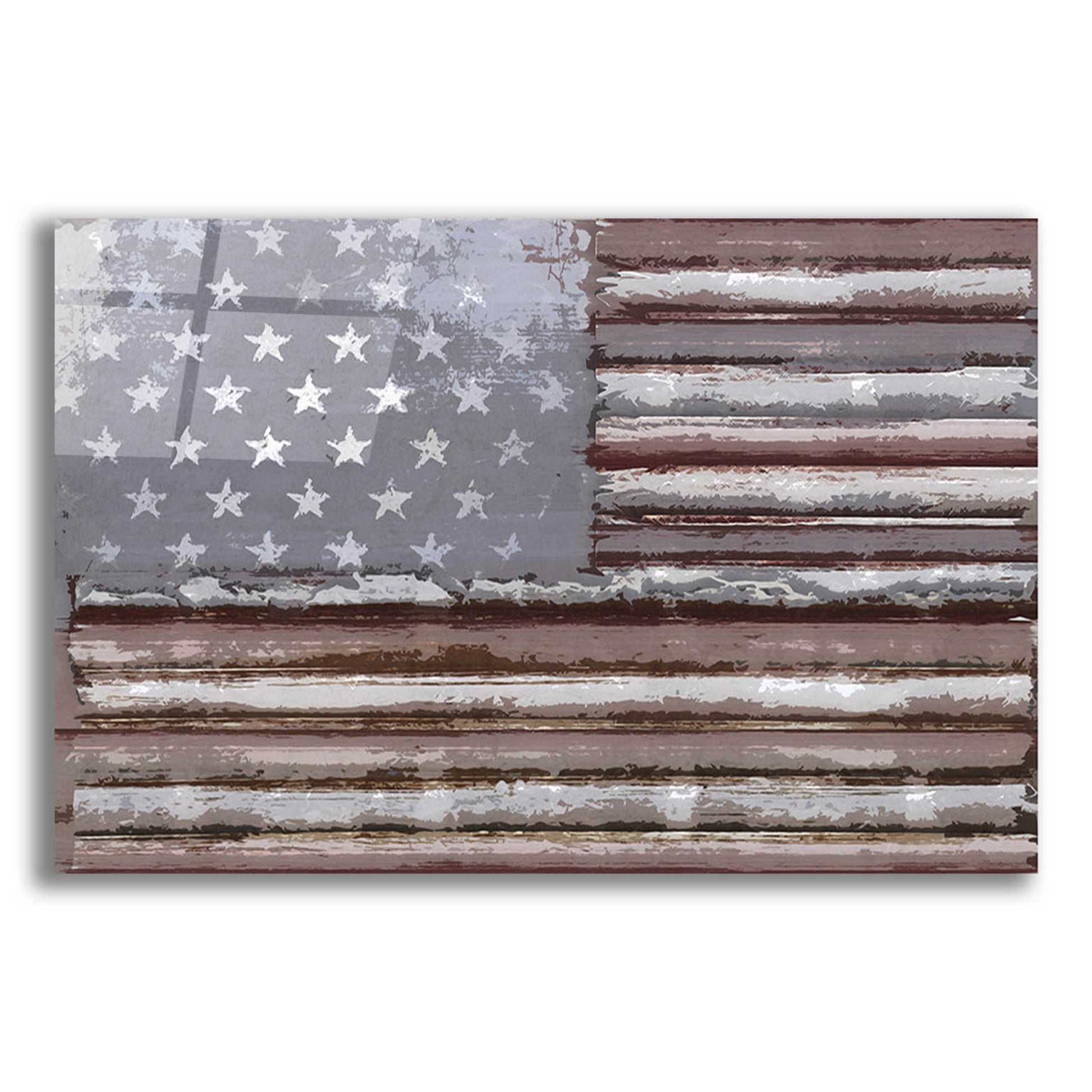 Epic Art 'Rusty Flag' by Karen Smith, Acrylic Glass Wall Art,24x16