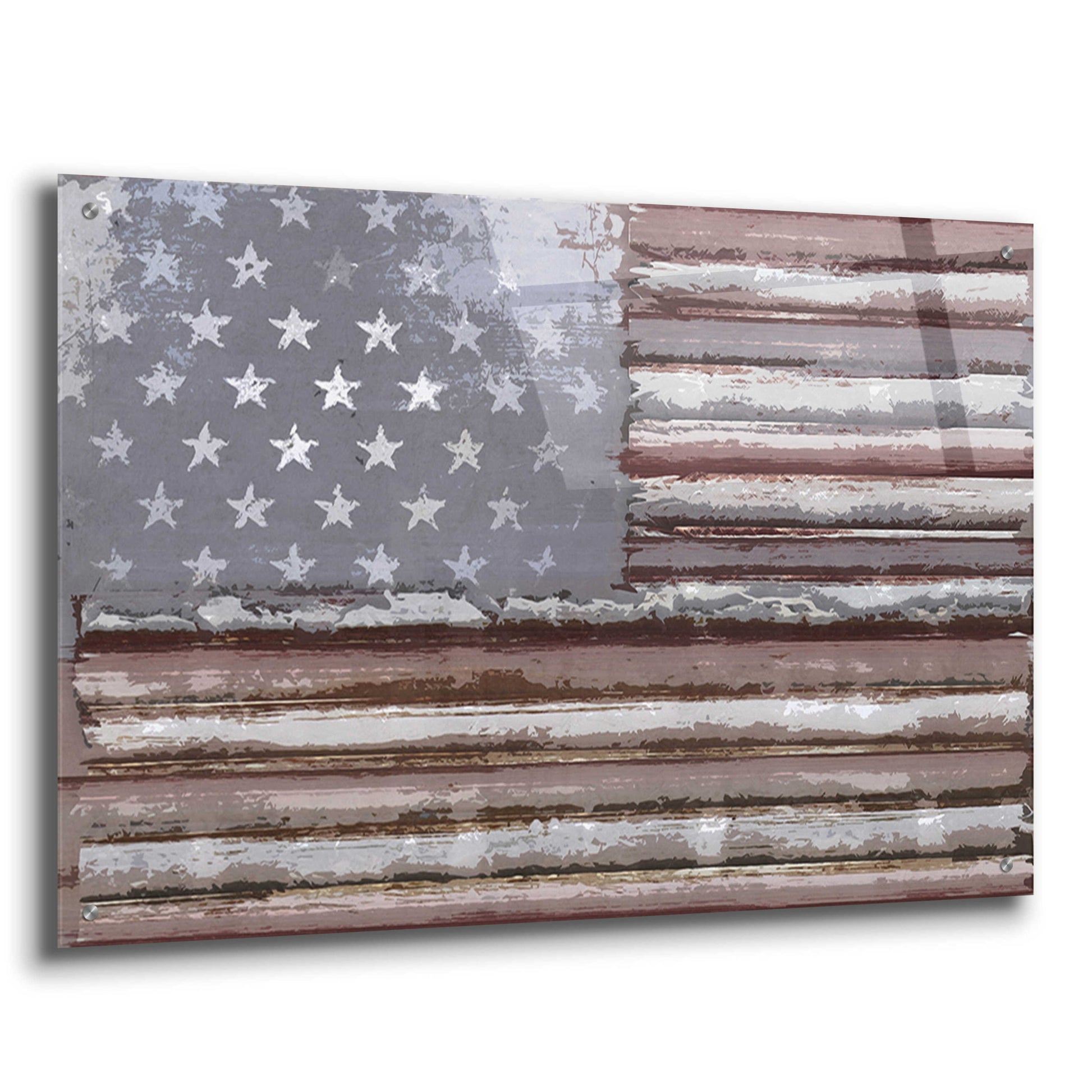 Epic Art 'Rusty Flag' by Karen Smith, Acrylic Glass Wall Art,36x24