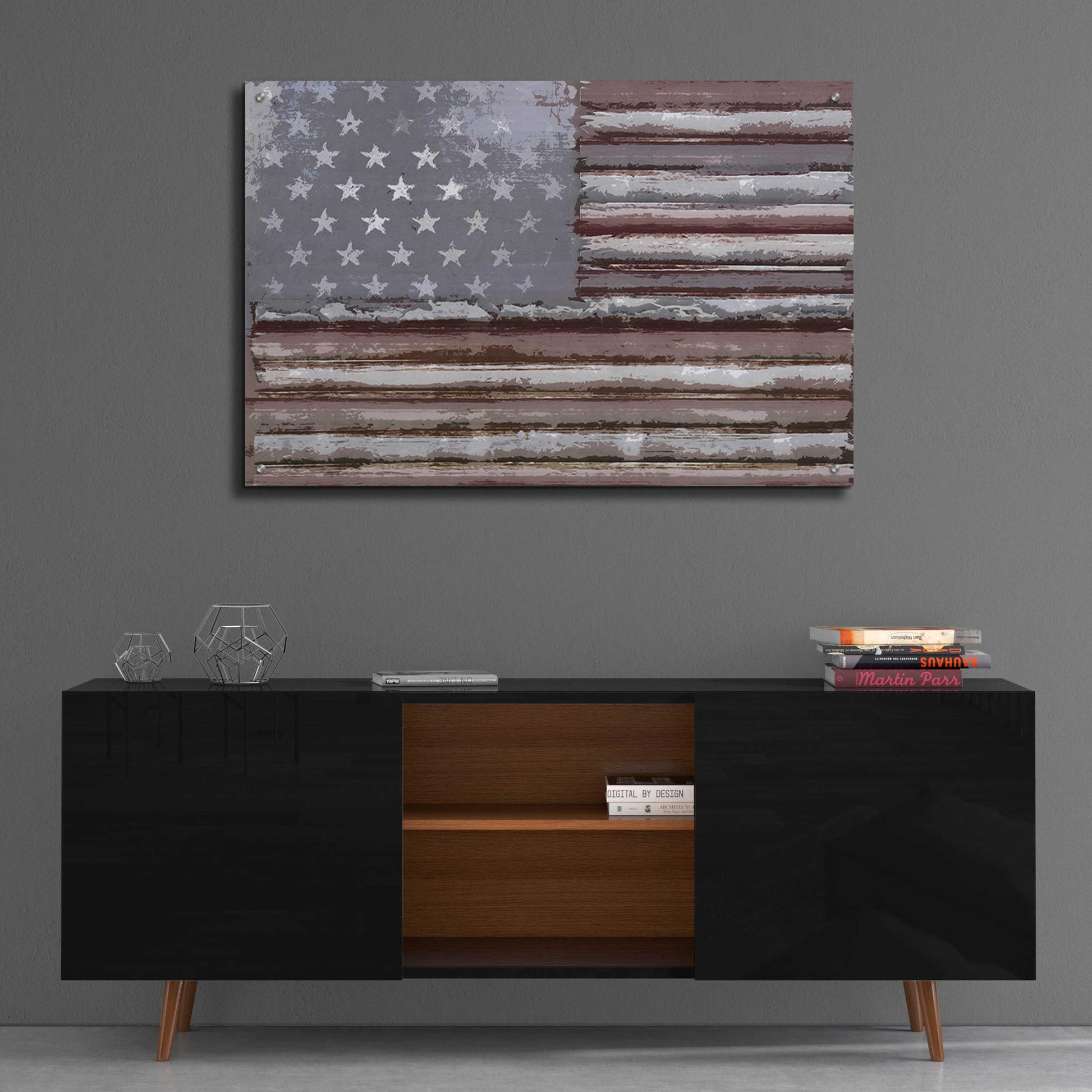 Epic Art 'Rusty Flag' by Karen Smith, Acrylic Glass Wall Art,36x24