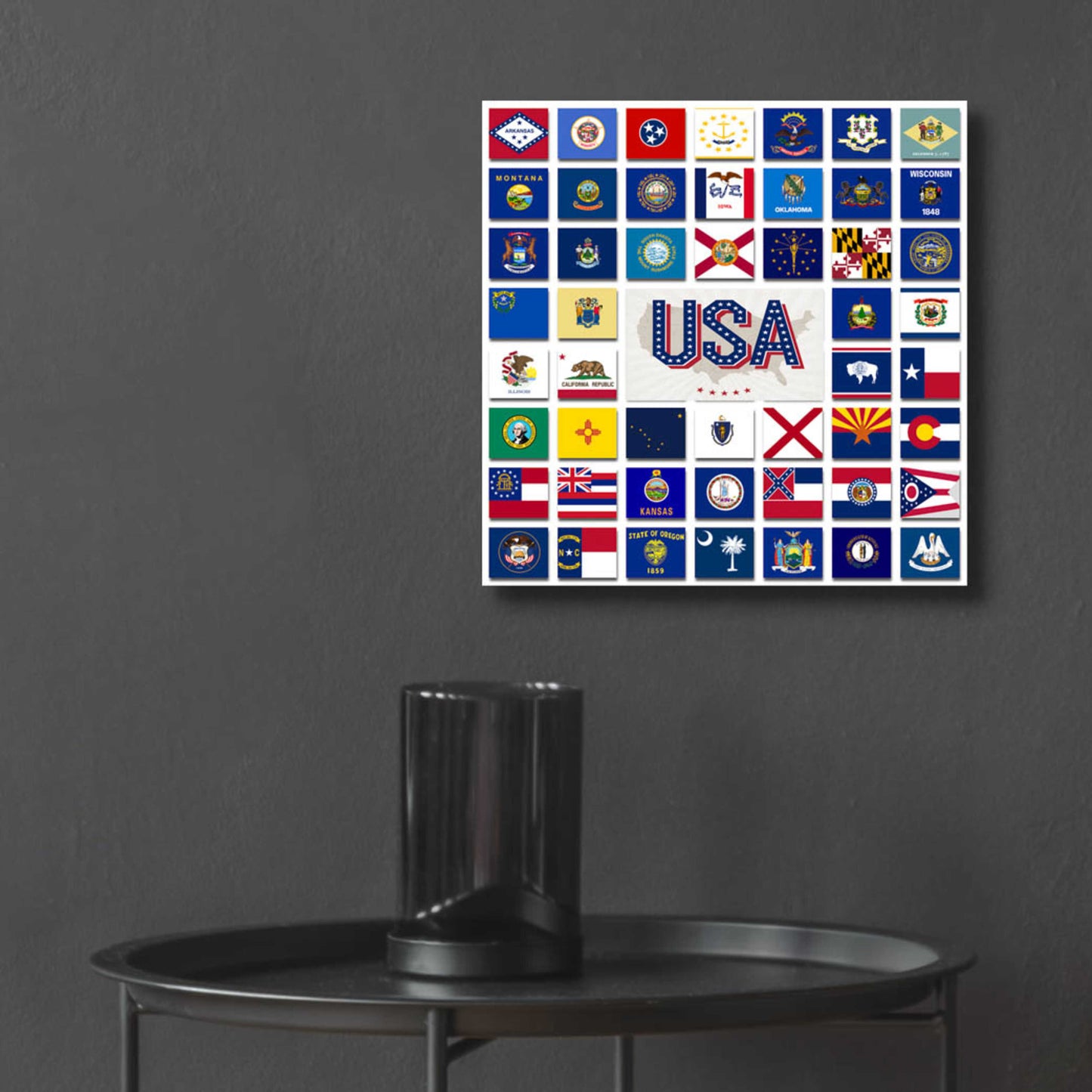 Epic Art 'USA' by Irena Orlov, Acrylic Glass Wall Art,12x12