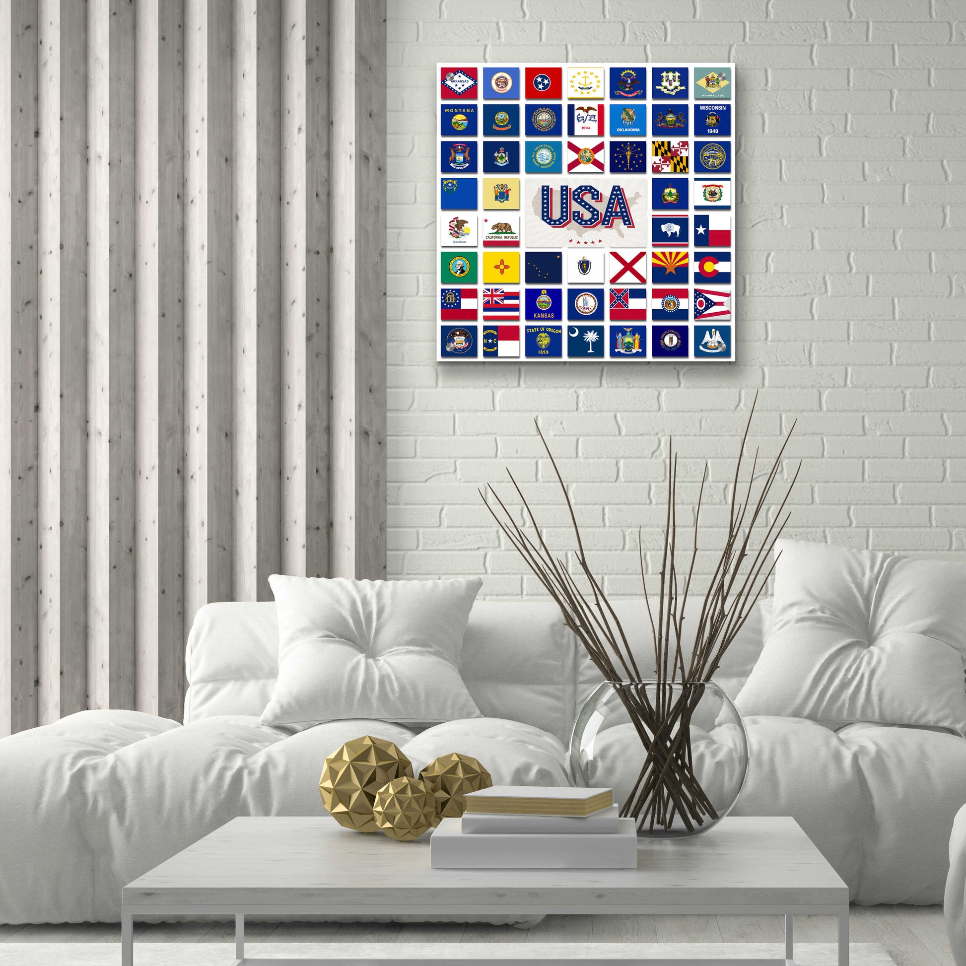 Epic Art 'USA' by Irena Orlov, Acrylic Glass Wall Art,24x24