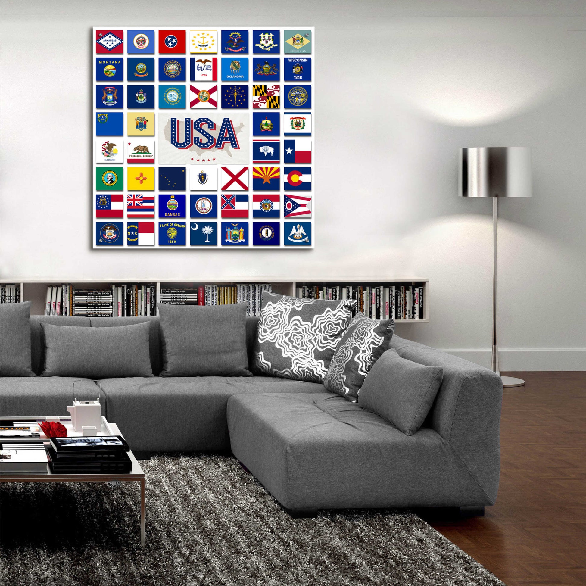 Epic Art 'USA' by Irena Orlov, Acrylic Glass Wall Art,36x36