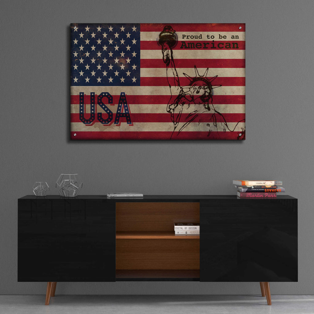 Epic Art '2 Proud to be an American' by Irena Orlov, Acrylic Glass Wall Art,36x24