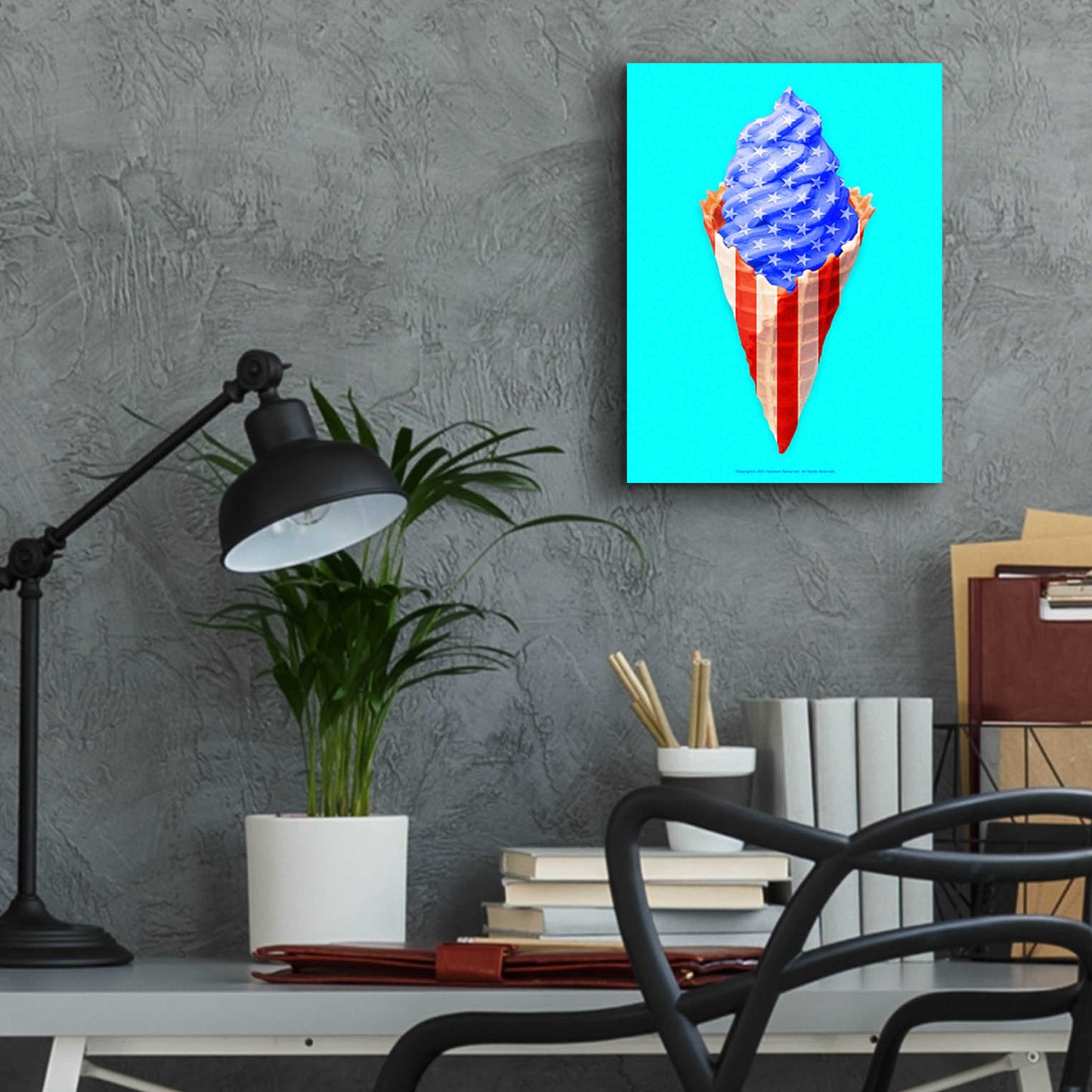 Epic Art 'American Cone' by Roozbeh Bahramali, Acrylic Glass Wall Art,12x16