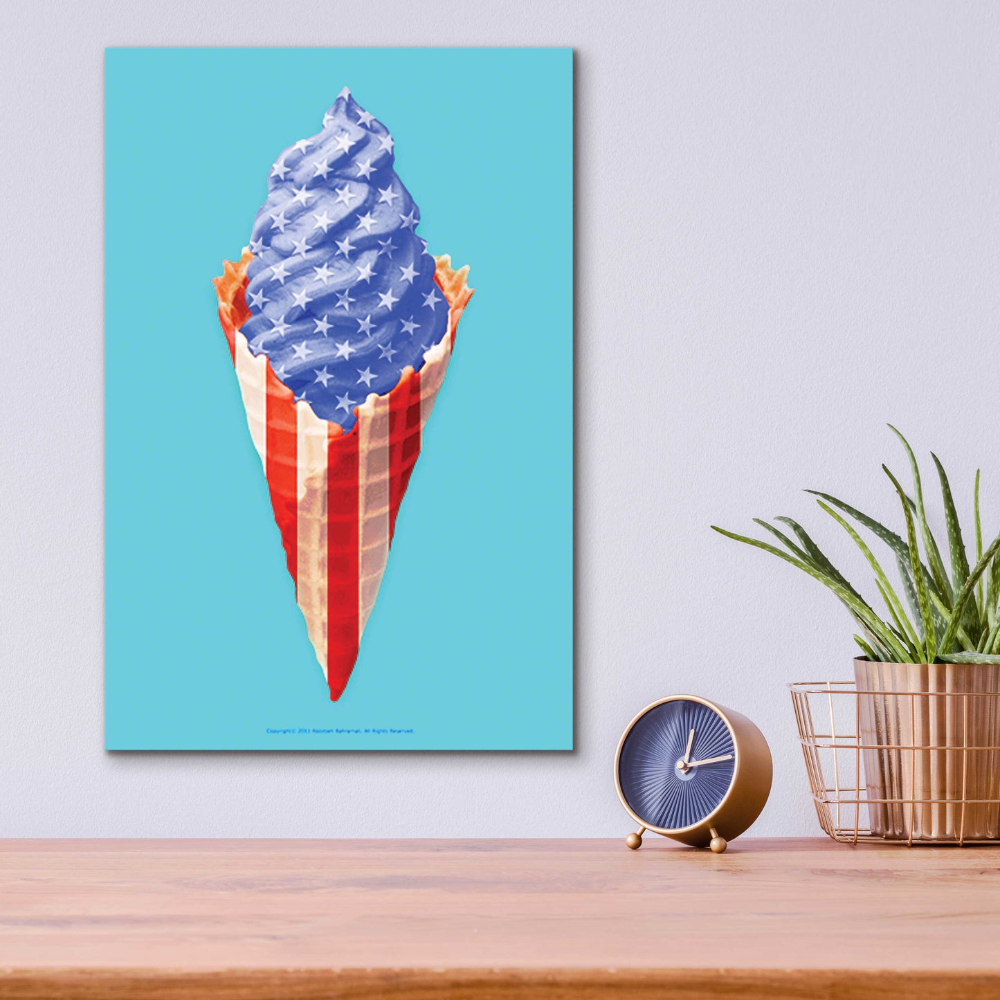 Epic Art 'American Cone' by Roozbeh Bahramali, Acrylic Glass Wall Art,12x16