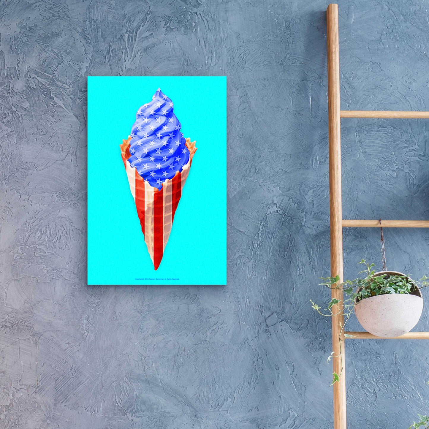 Epic Art 'American Cone' by Roozbeh Bahramali, Acrylic Glass Wall Art,16x24