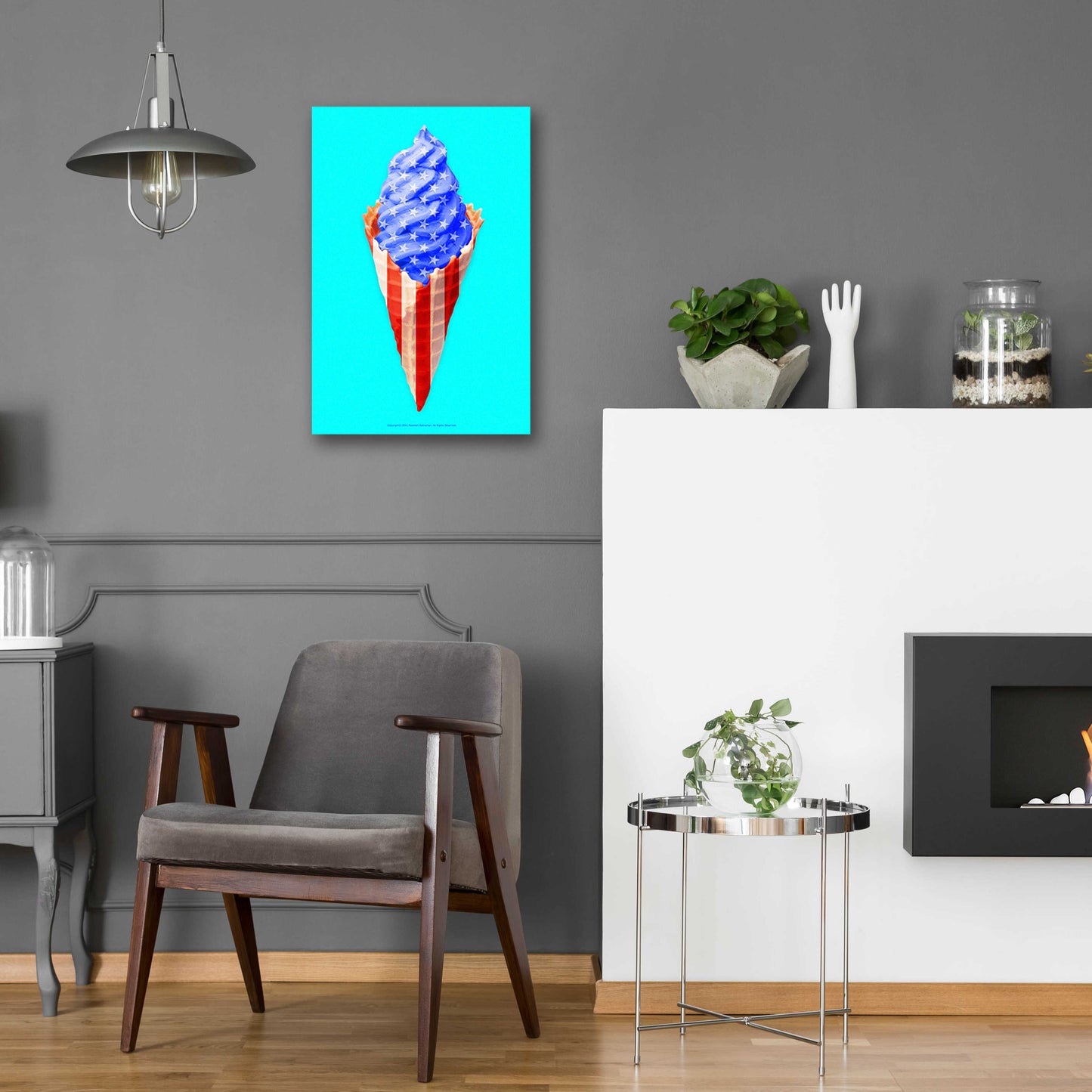 Epic Art 'American Cone' by Roozbeh Bahramali, Acrylic Glass Wall Art,16x24