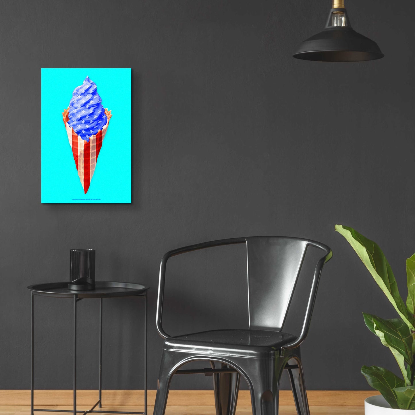 Epic Art 'American Cone' by Roozbeh Bahramali, Acrylic Glass Wall Art,16x24