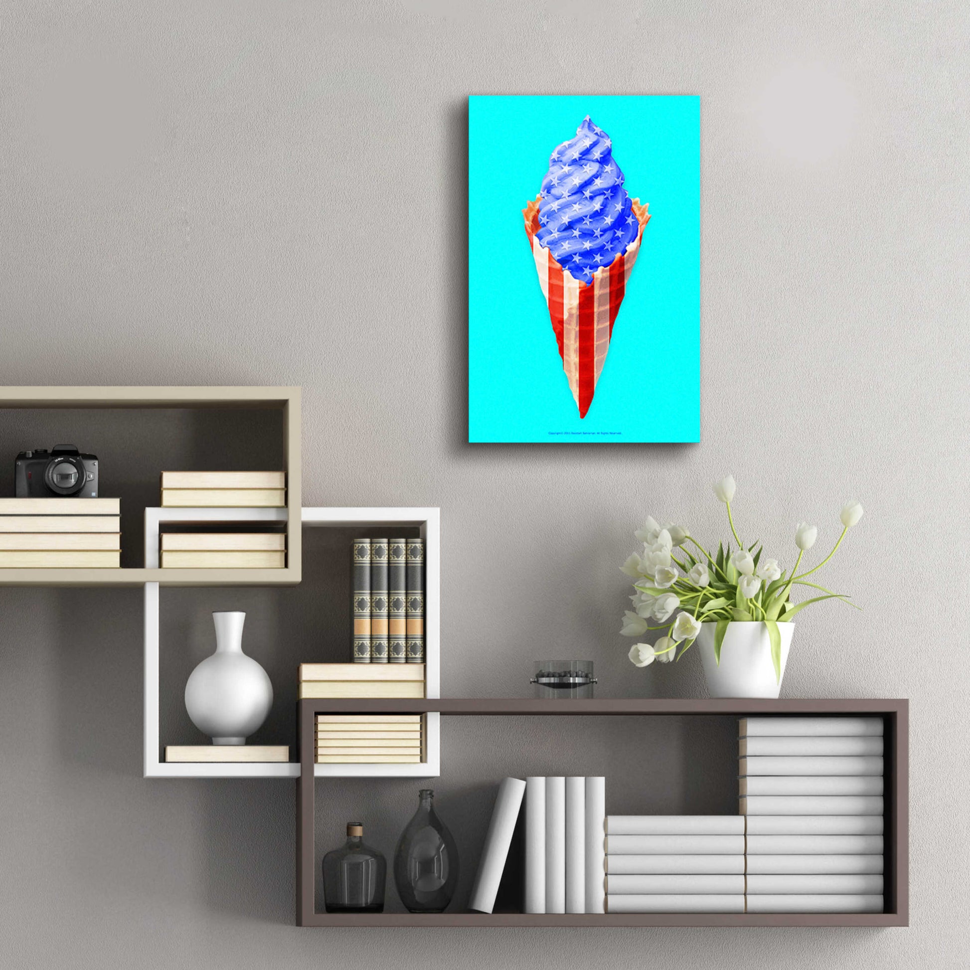 Epic Art 'American Cone' by Roozbeh Bahramali, Acrylic Glass Wall Art,16x24