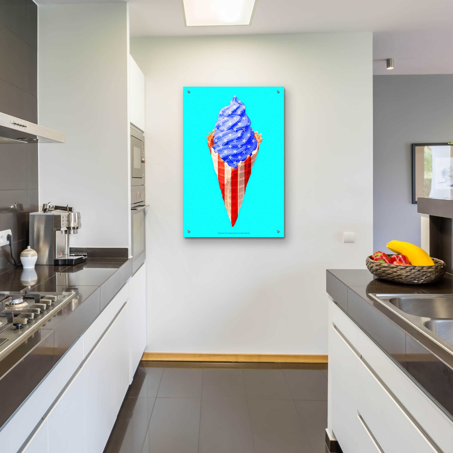 Epic Art 'American Cone' by Roozbeh Bahramali, Acrylic Glass Wall Art,24x36