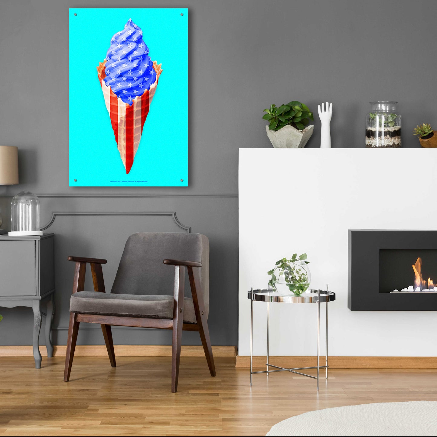 Epic Art 'American Cone' by Roozbeh Bahramali, Acrylic Glass Wall Art,24x36