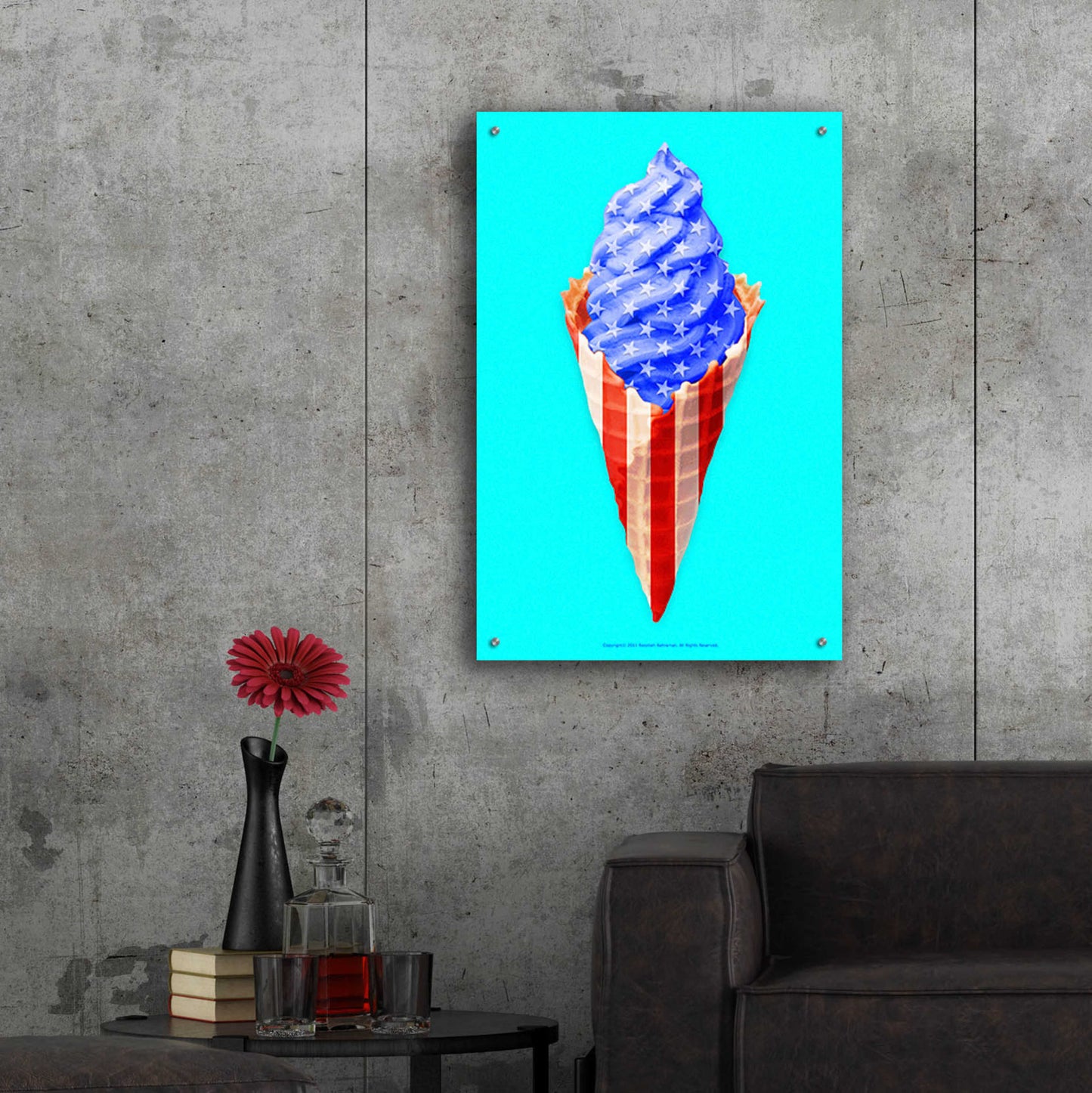 Epic Art 'American Cone' by Roozbeh Bahramali, Acrylic Glass Wall Art,24x36