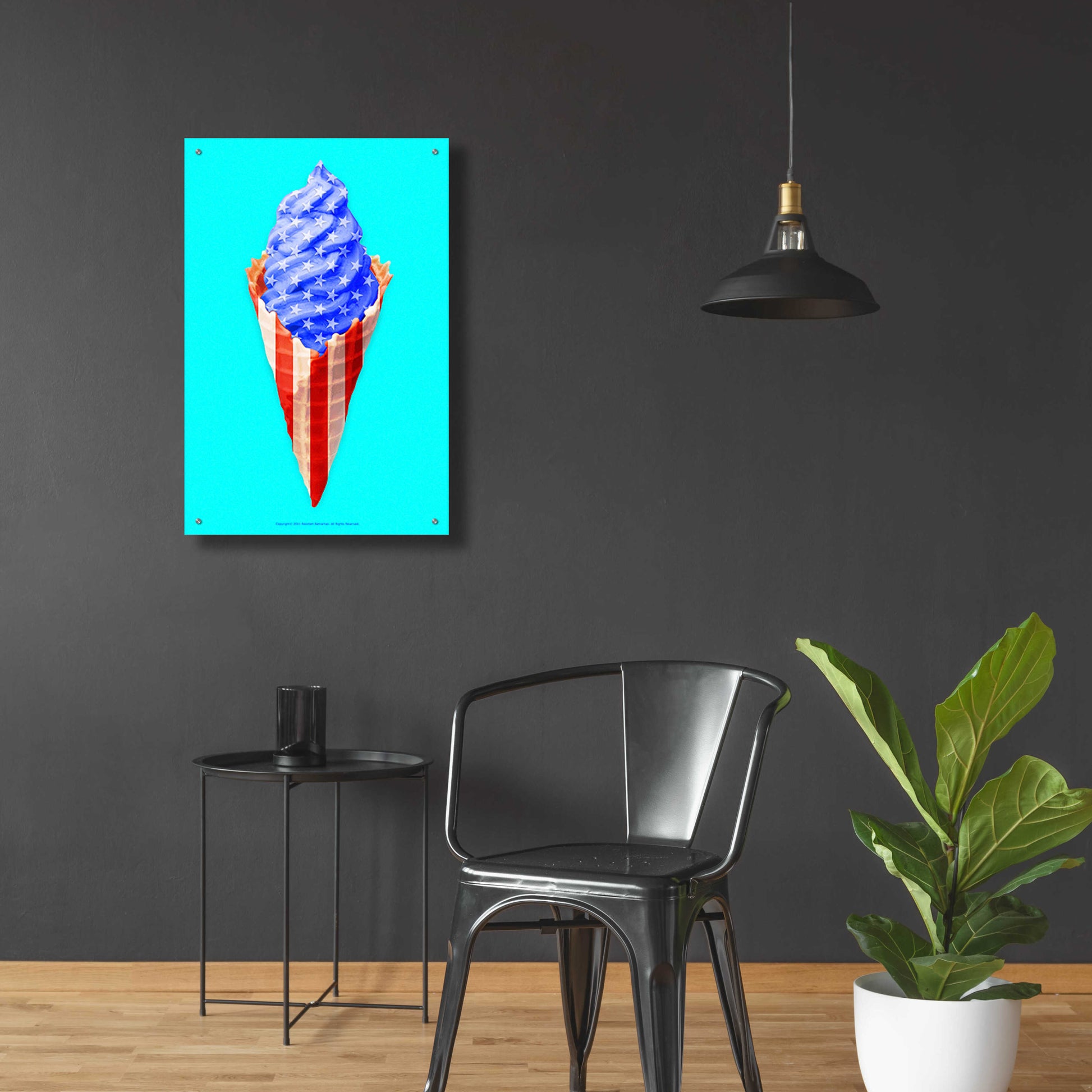 Epic Art 'American Cone' by Roozbeh Bahramali, Acrylic Glass Wall Art,24x36