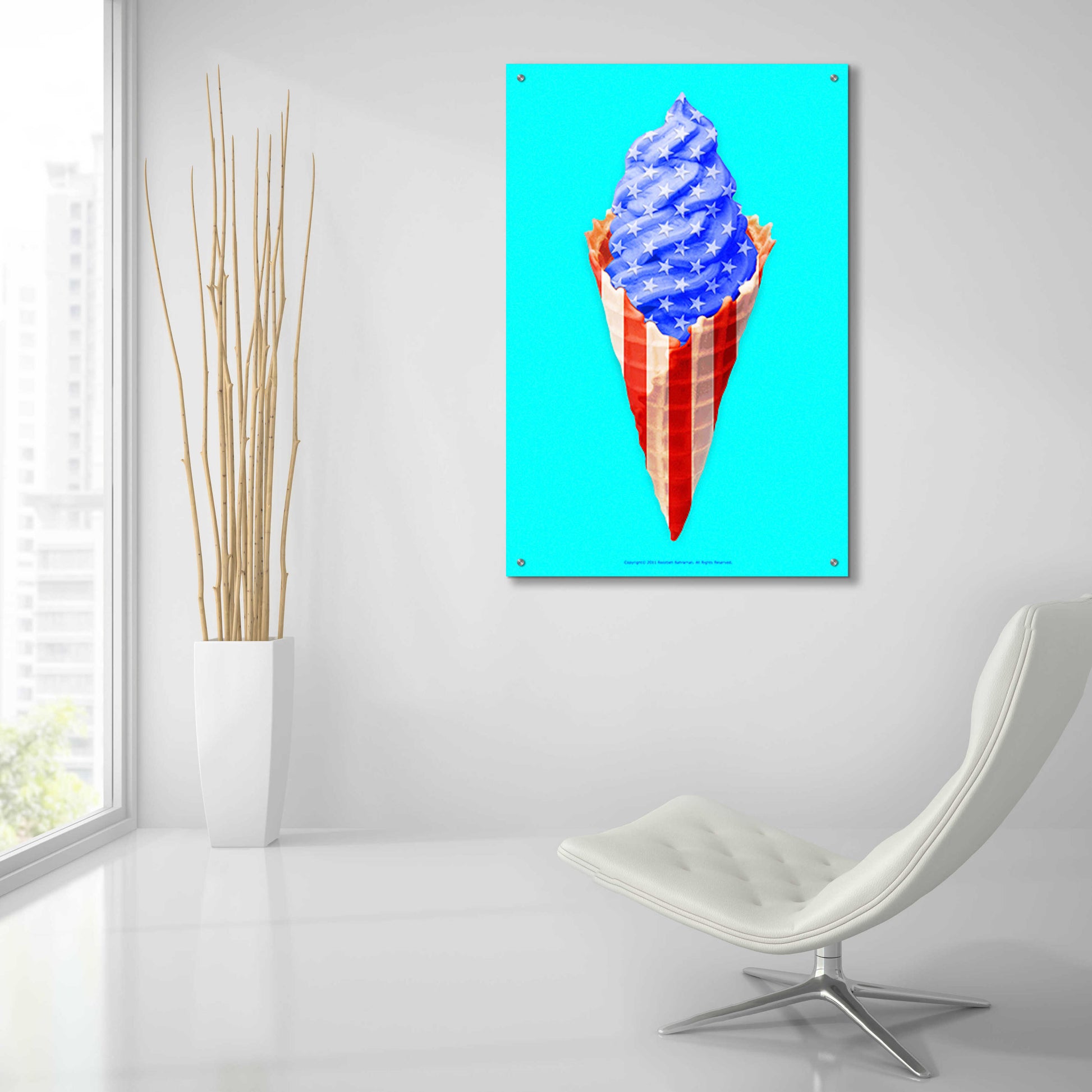 Epic Art 'American Cone' by Roozbeh Bahramali, Acrylic Glass Wall Art,24x36