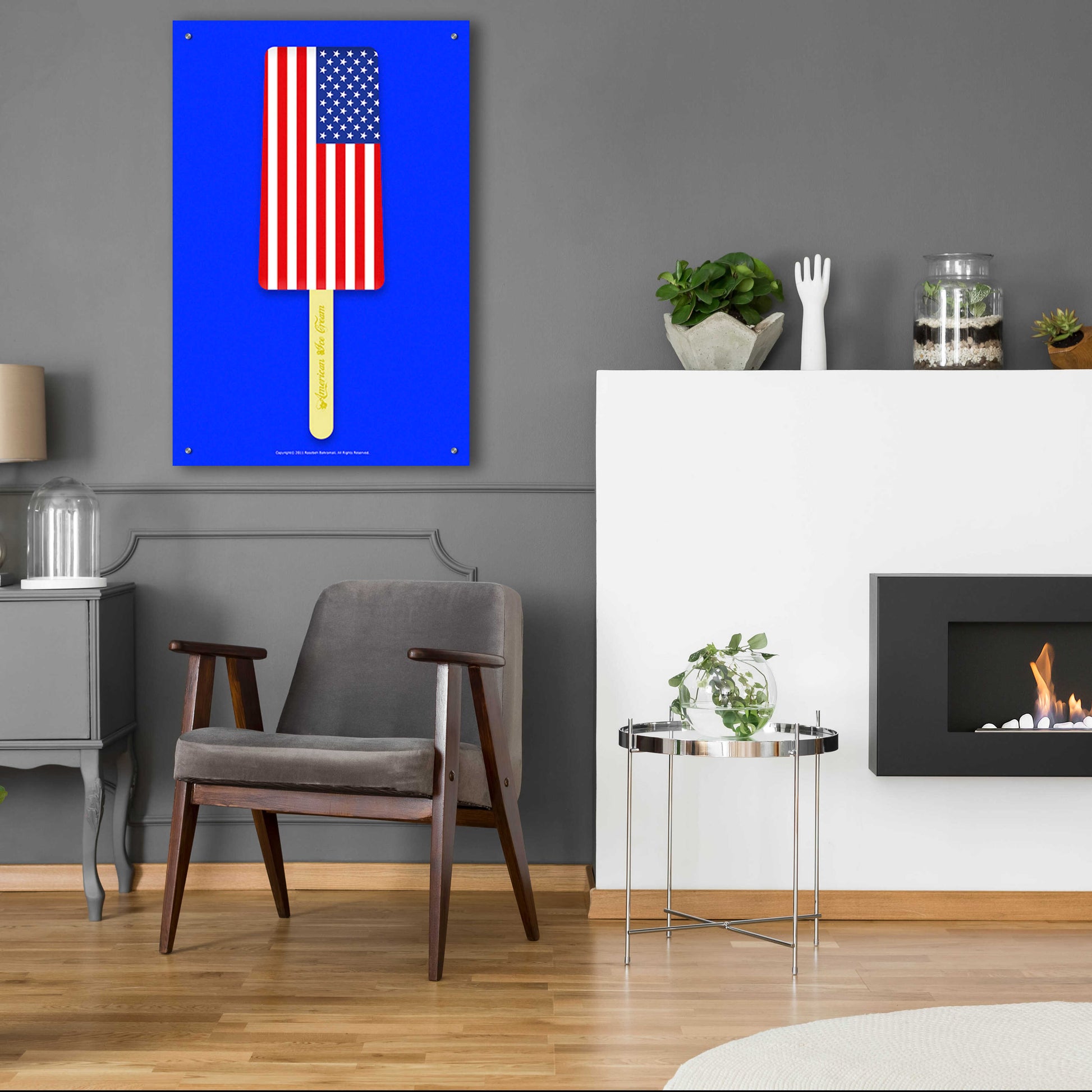 Epic Art 'American Ice Cream' by Roozbeh Bahramali, Acrylic Glass Wall Art,24x36