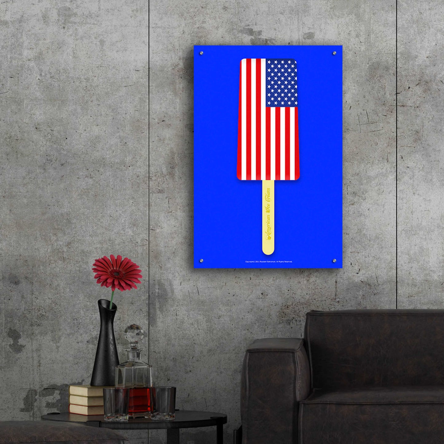 Epic Art 'American Ice Cream' by Roozbeh Bahramali, Acrylic Glass Wall Art,24x36